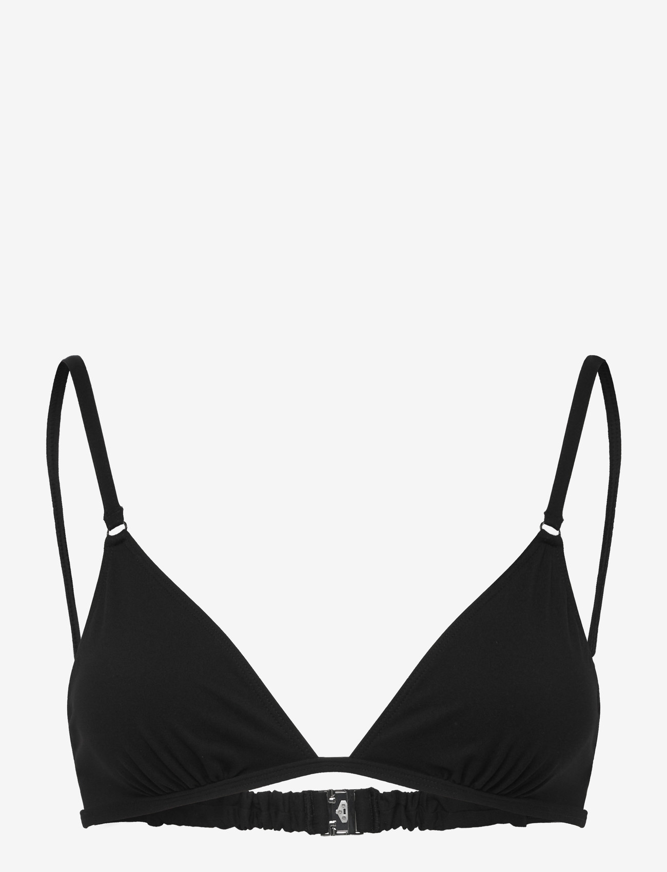 Filippa K - Gathered Back Bikini Top - triangle bikinis - black - 0