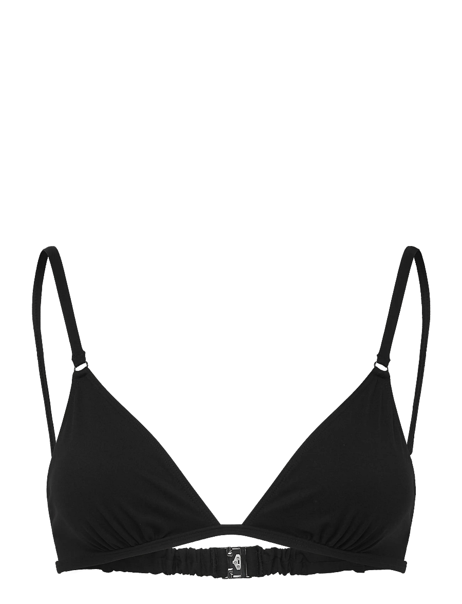 Filippa K - Gathered Back Bikini Top - triangelformad bikinis - black - 0