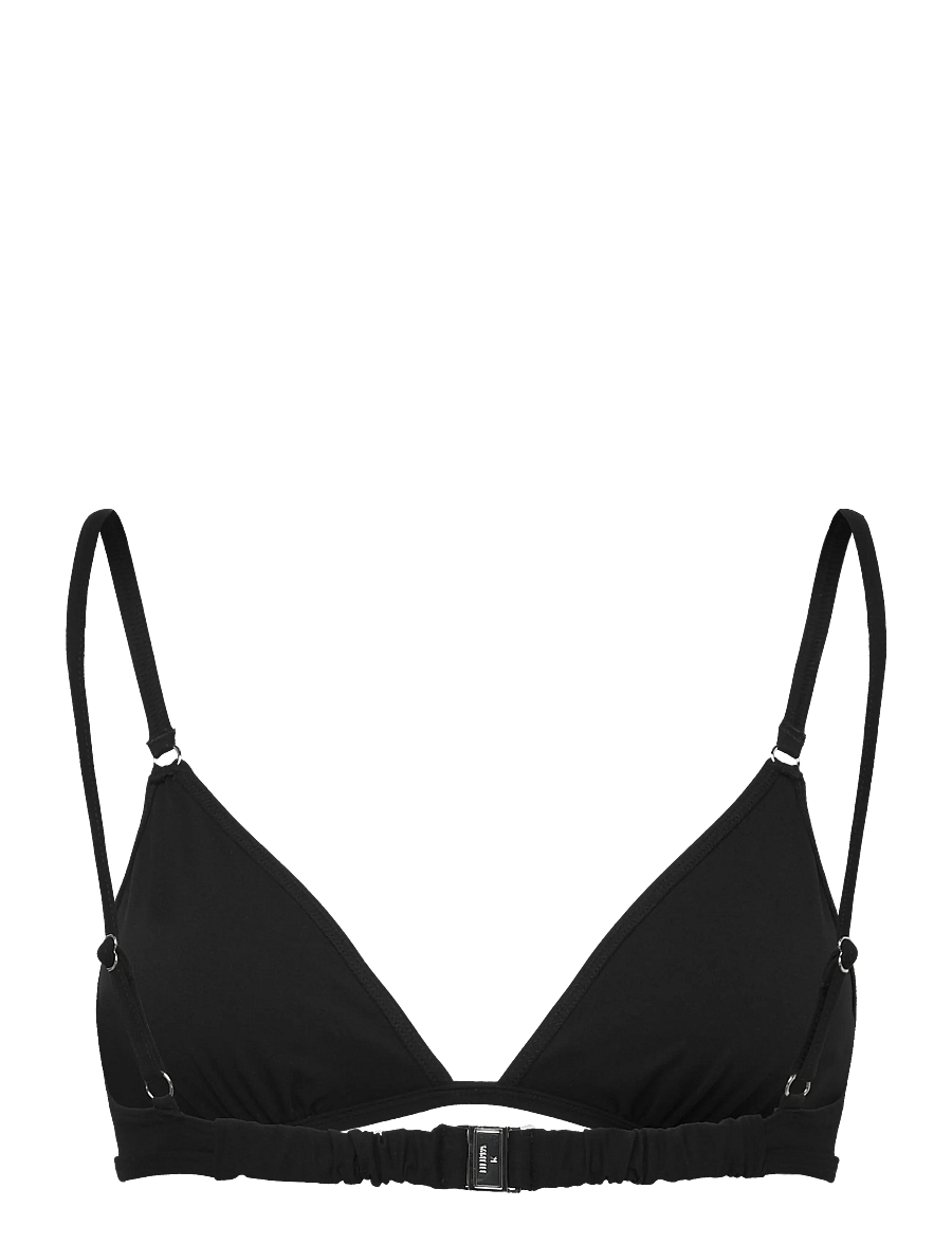 Filippa K - Gathered Back Bikini Top - triangelformad bikinis - black - 1