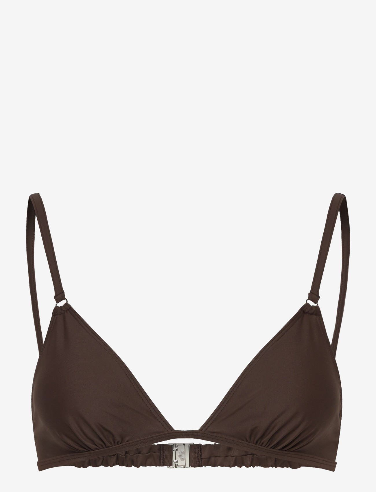 Filippa K - Gathered Back Bikini Top - trekantsbikinier - cacao - 0