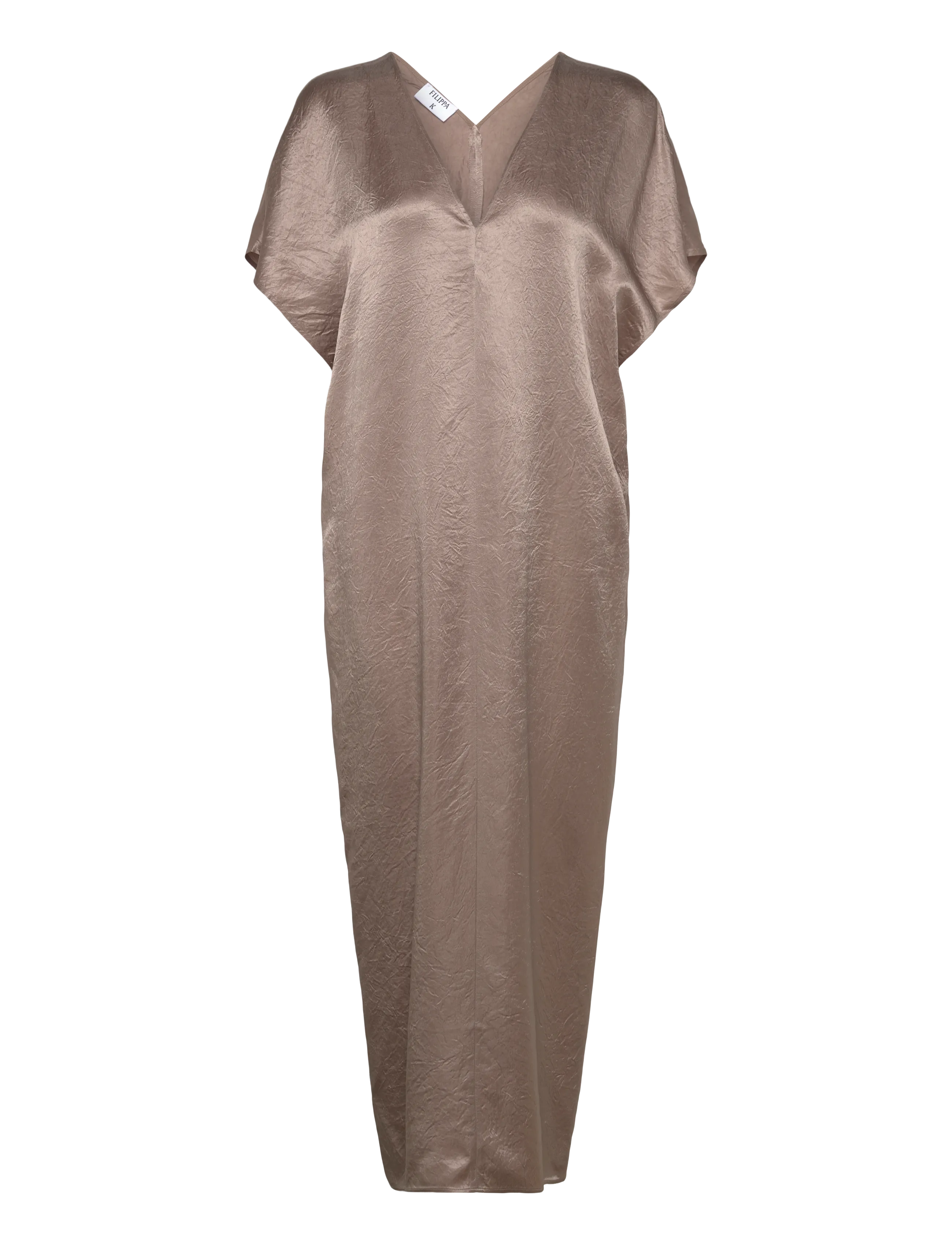 FILIPPA K V-Ausschnitt Crinkle Kaftan Braun - 40 - Damen