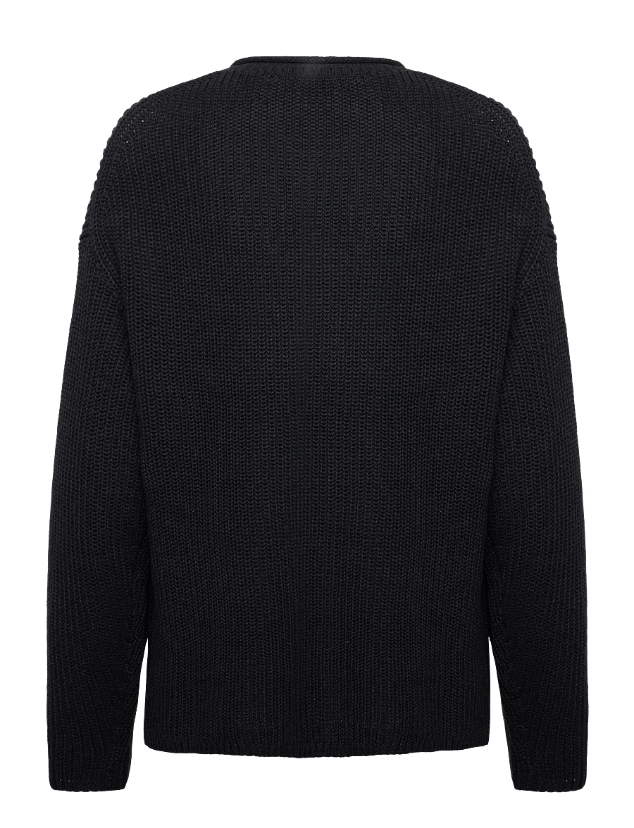 Filippa K - Ribbed Cotton Linen Sweater - pullover - black - 1