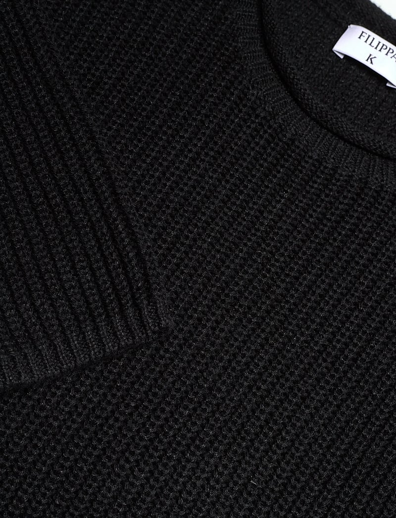 Filippa K - Ribbed Cotton Linen Sweater - pullover - black - 4