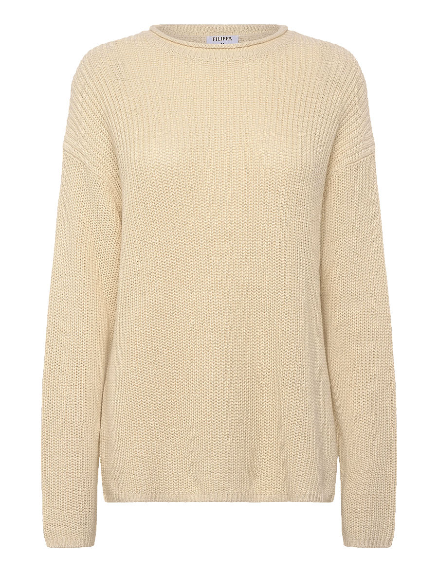 Filippa K - Ribbed Cotton Linen Sweater - pullover - cream white - 1