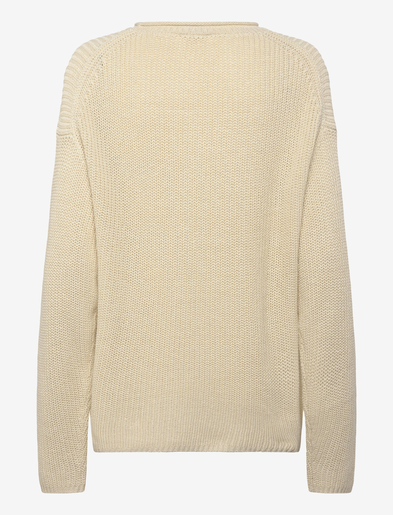 Filippa K - Ribbed Cotton Linen Sweater - striktrøjer - cream white - 1