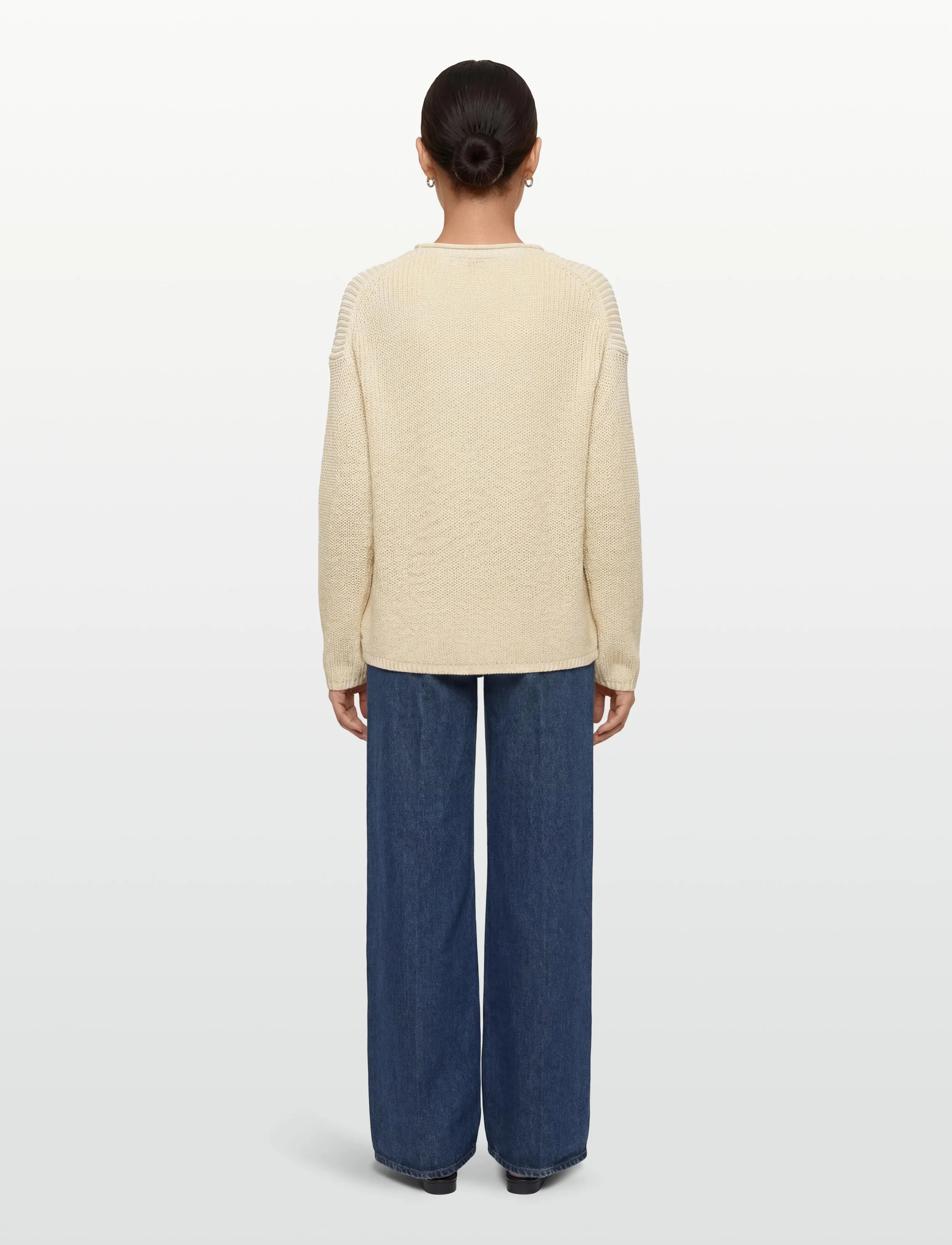 Filippa K Ribbed Cotton Linen Sweater stickade tröjor dam – bild 3