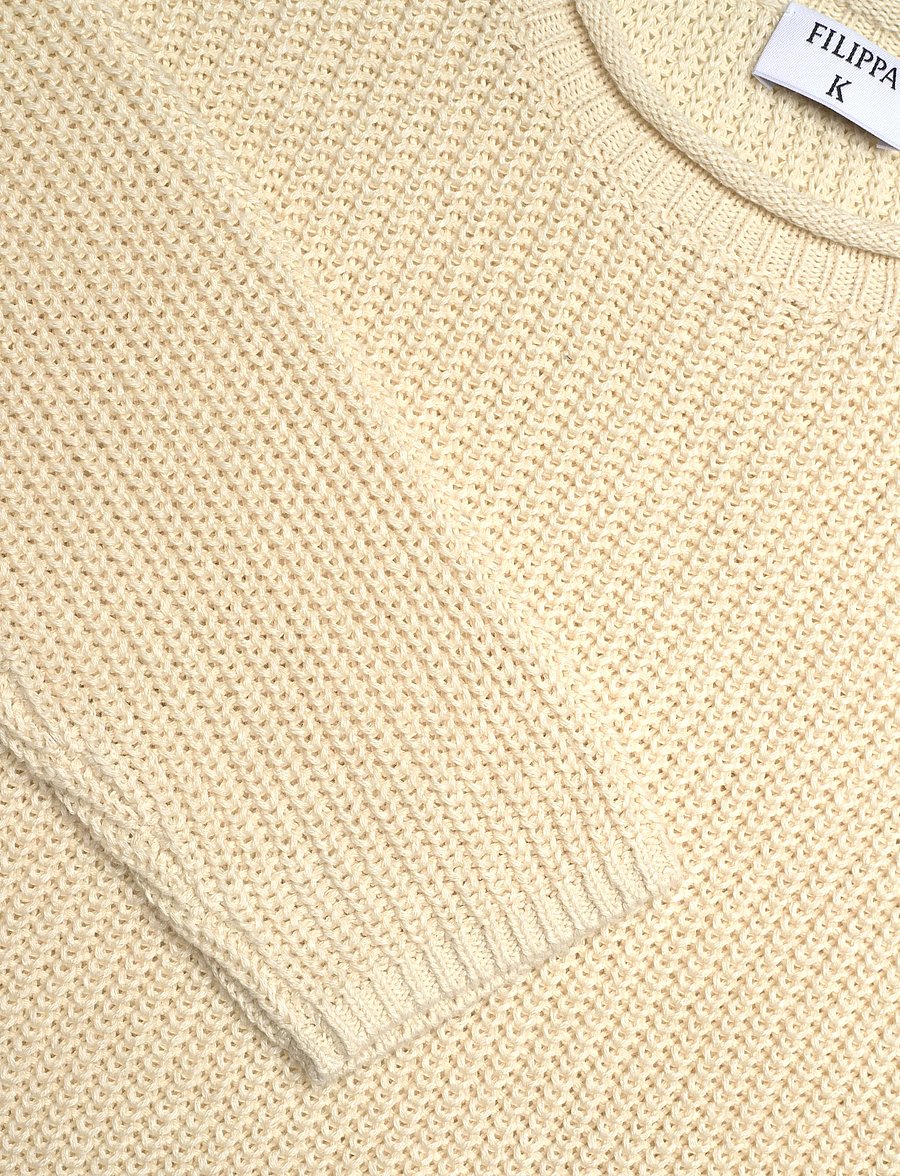 Filippa K - Ribbed Cotton Linen Sweater - pullover - cream white - 4