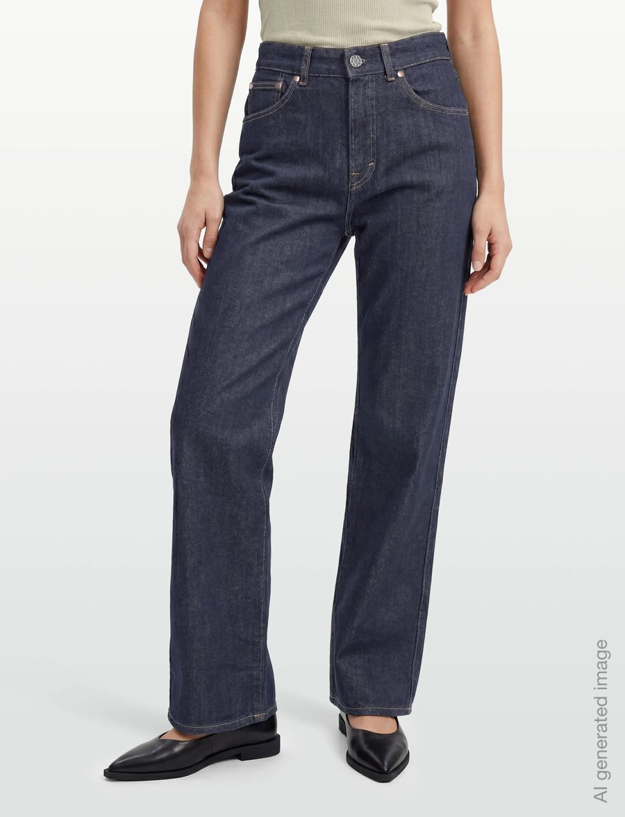 Filippa K - Relaxed High Waisted Jeans - raka jeans - rinsed blue wash - 3