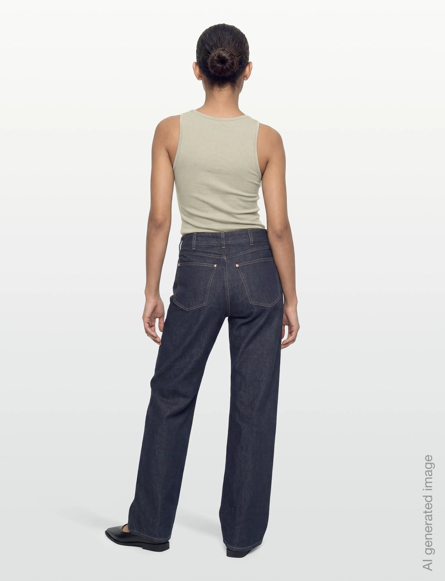 Filippa K - Relaxed High Waisted Jeans - raka jeans - rinsed blue wash - 4