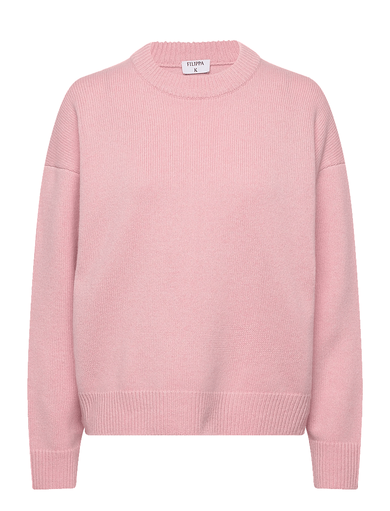 Filippa K - Wool Cashmere Crewneck Sweater - tröjor - light pink - 0