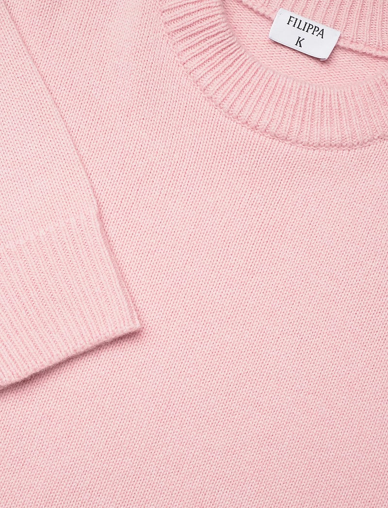 Filippa K - Wool Cashmere Crewneck Sweater - tröjor - light pink - 2