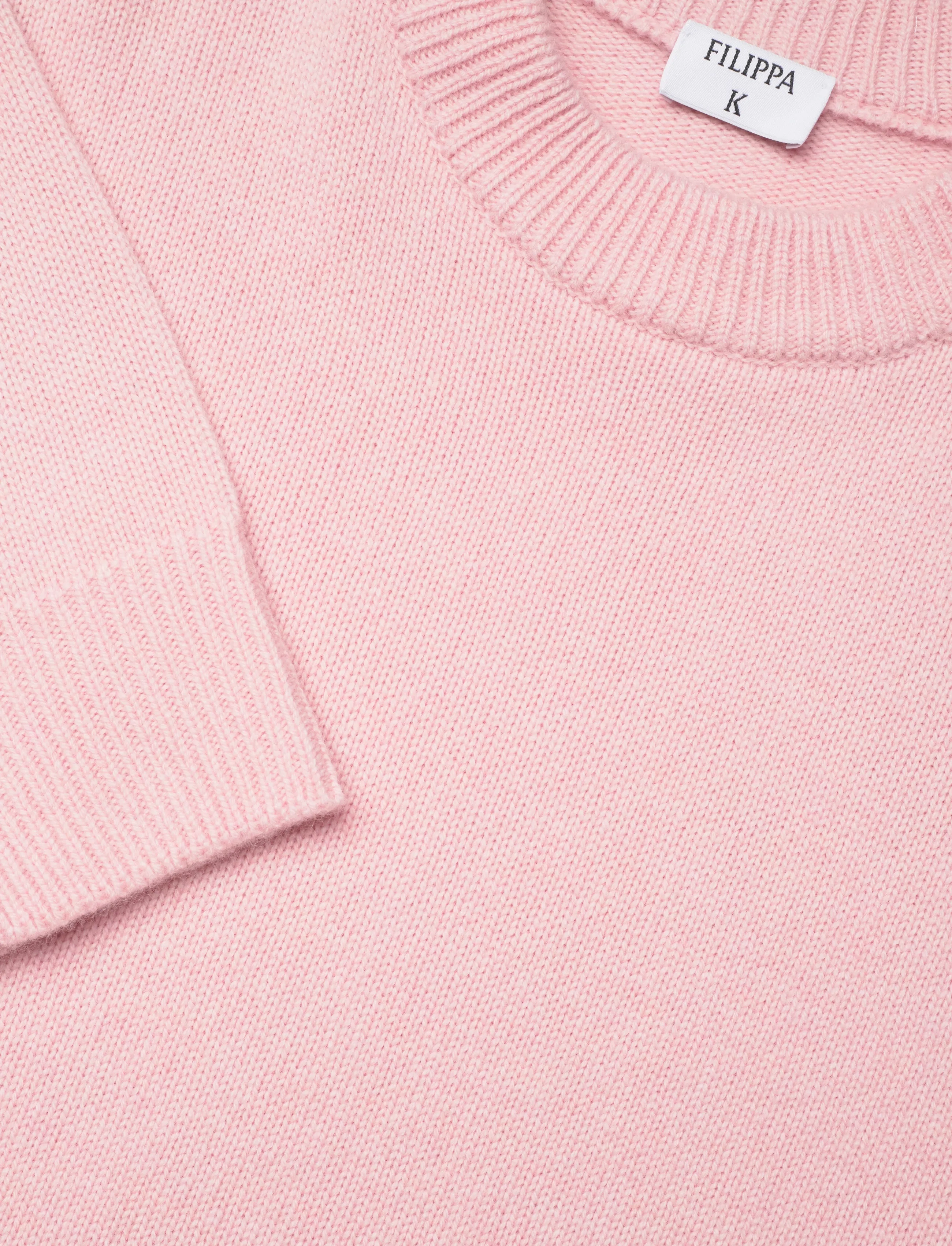 Filippa K - Wool Cashmere Crewneck Sweater - light pink - 2