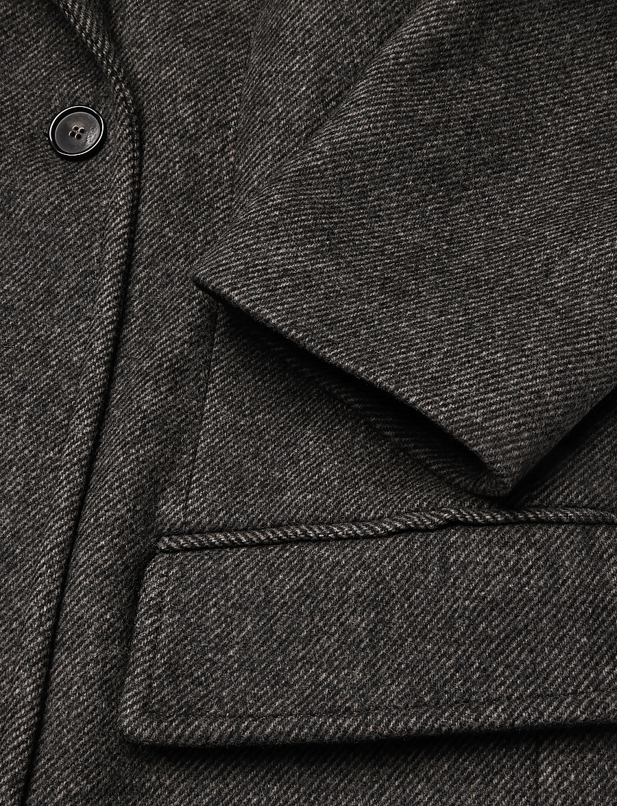 Filippa K - Damian Twill Coat - villased mantlid - driftwood - 3