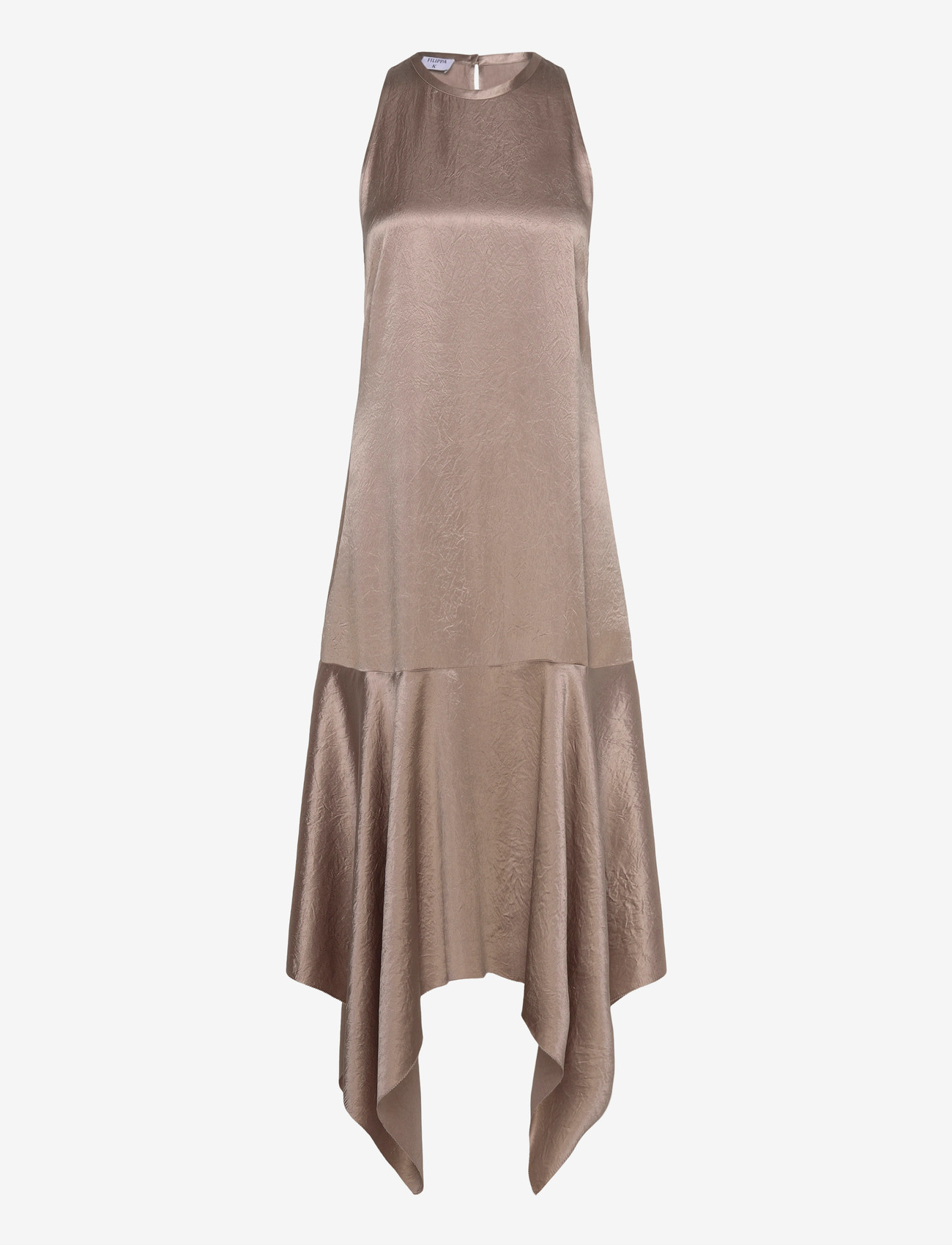 Filippa K - Scarf Hem Dress - evening dresses - dark taupe - 0