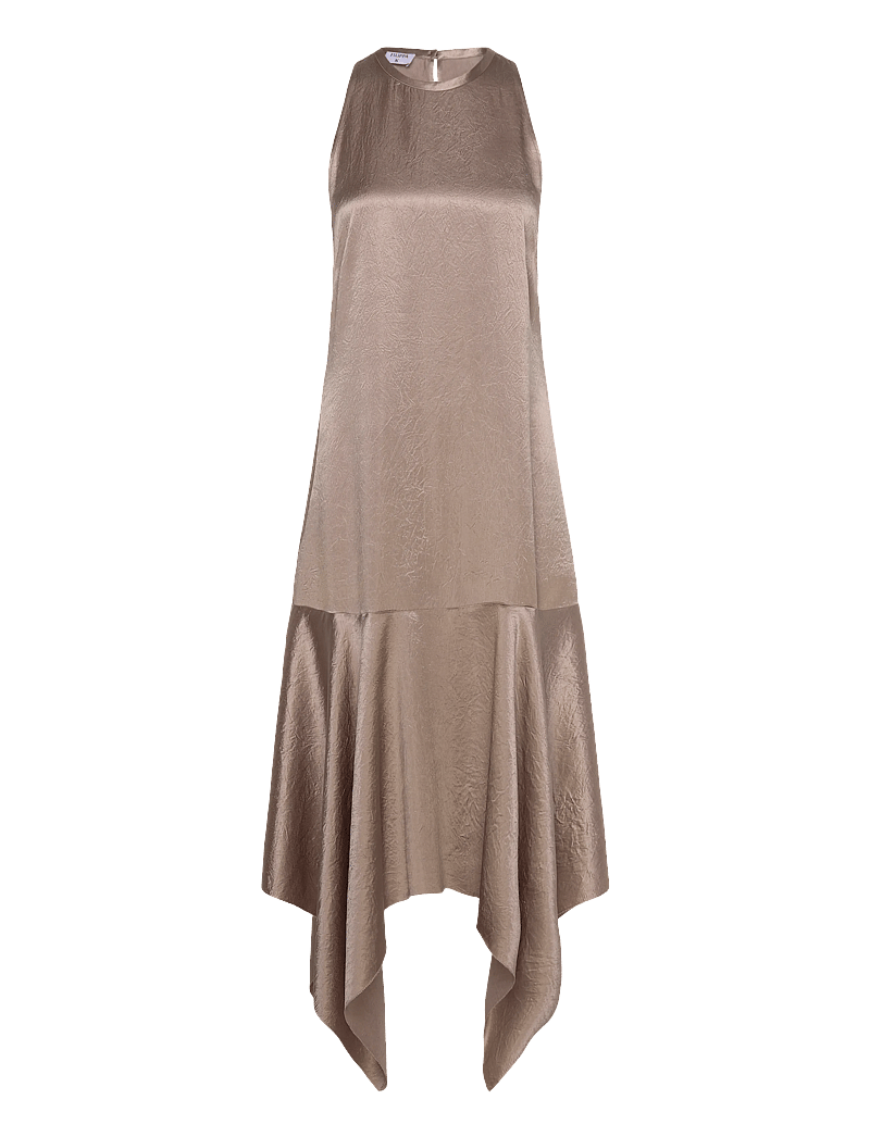 Filippa K - Scarf Hem Dress - abendkleider - dark taupe - 1