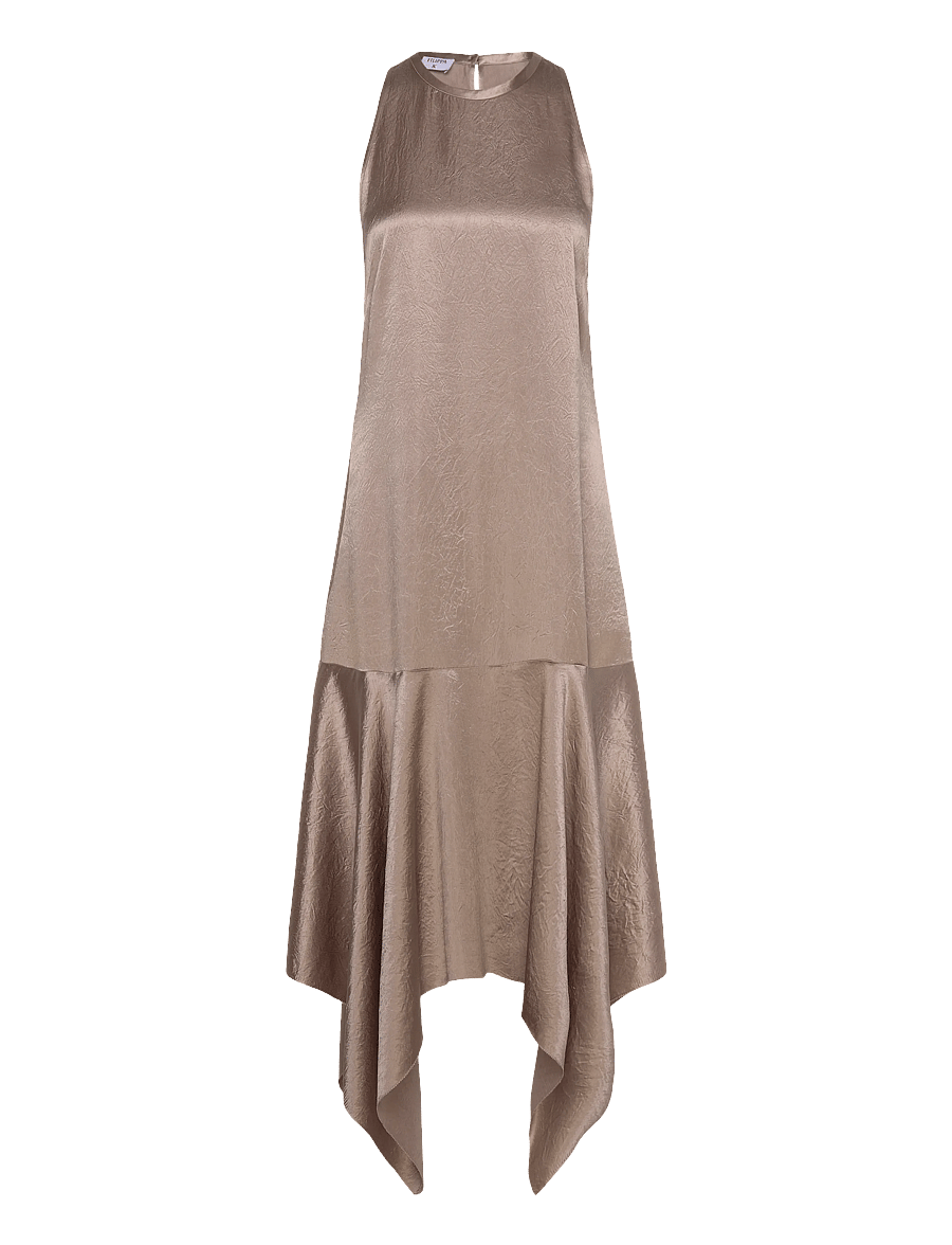 Filippa K - Scarf Hem Dress - abendkleider - dark taupe - 1