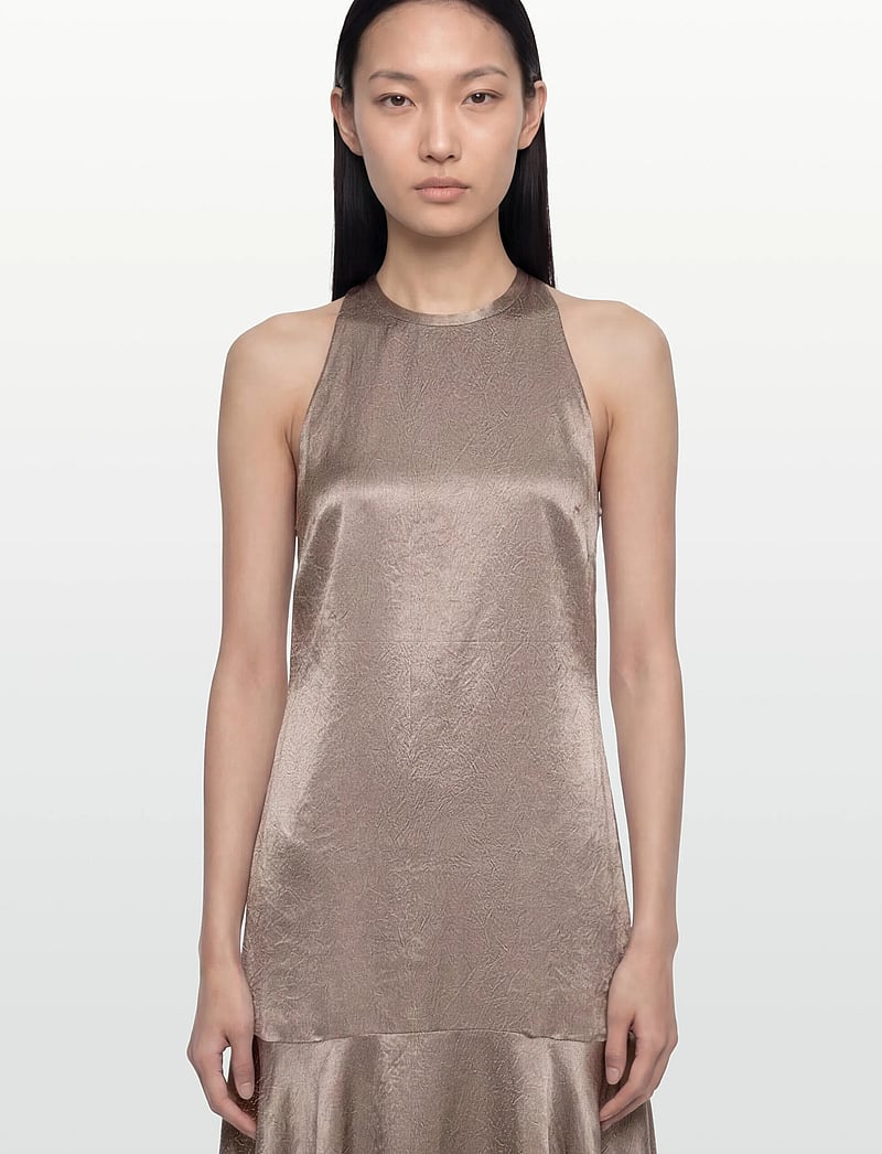 Filippa K - Scarf Hem Dress - abendkleider - dark taupe - 3