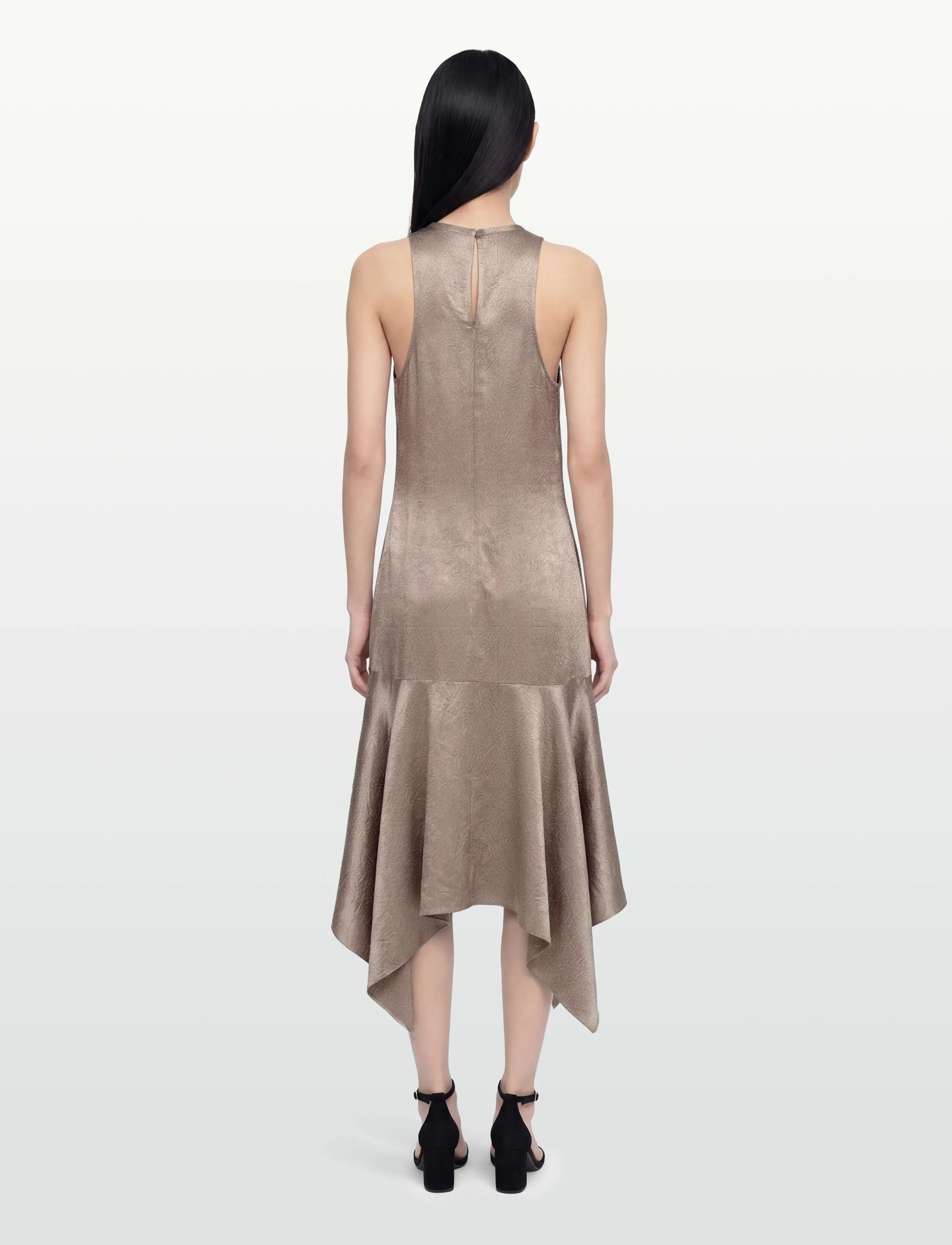 Filippa K - Scarf Hem Dress - aftonklänningar - dark taupe - 4