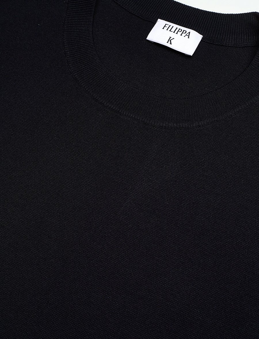 Filippa K - Milano Knit T-Shirt - short-sleeved t-shirts - navy - 5