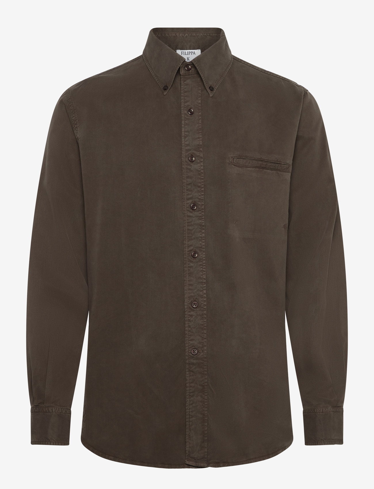 Filippa K - Zack Shirt - basic shirts - dark chocolate - 0