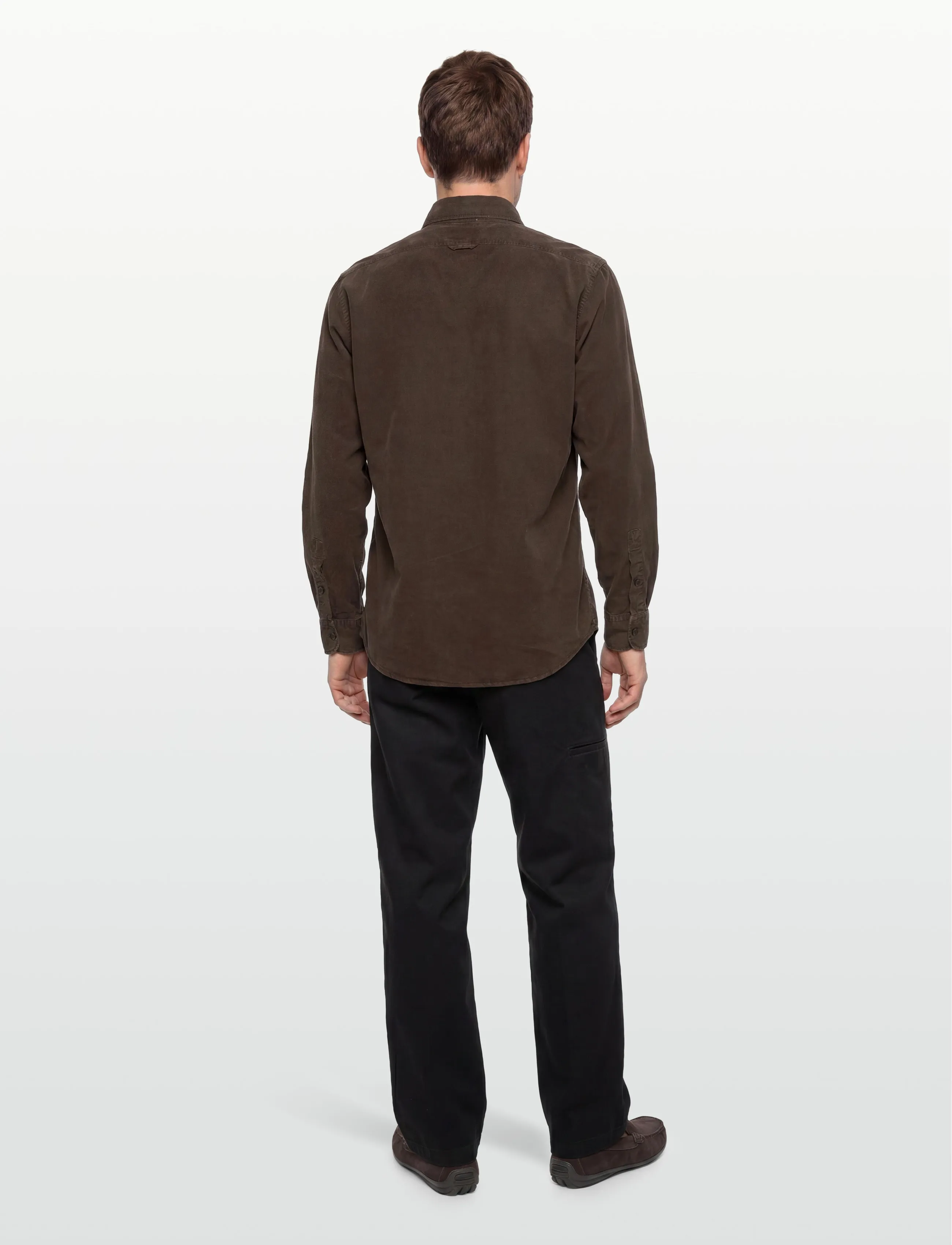 Filippa K - Zack Shirt - basic shirts - dark chocolate - 4