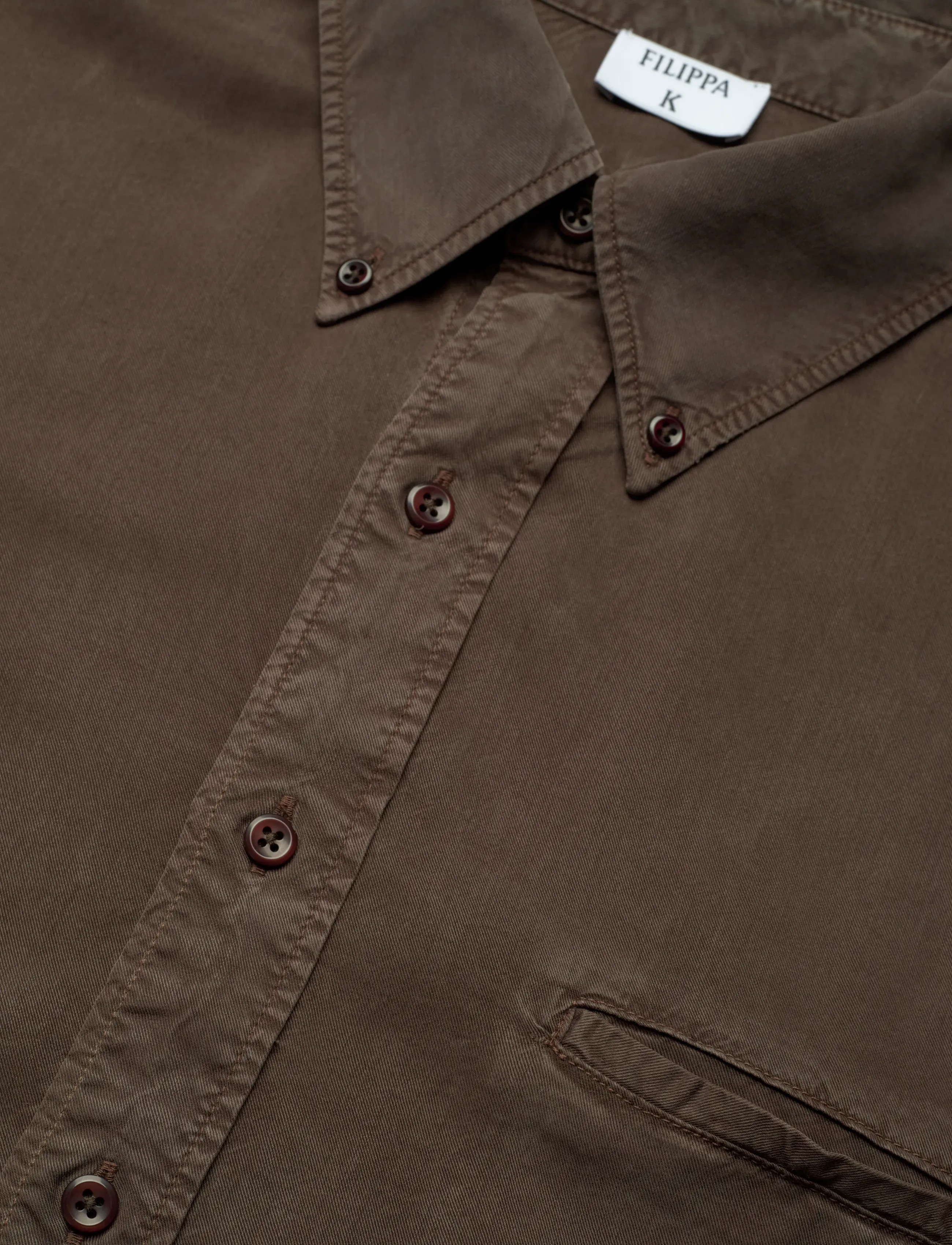 Filippa K - Zack Shirt - peruskauluspaidat - dark chocolate - 3