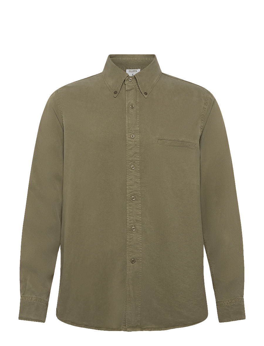 Filippa K - Zack Shirt - basic shirts - laurel green - 1