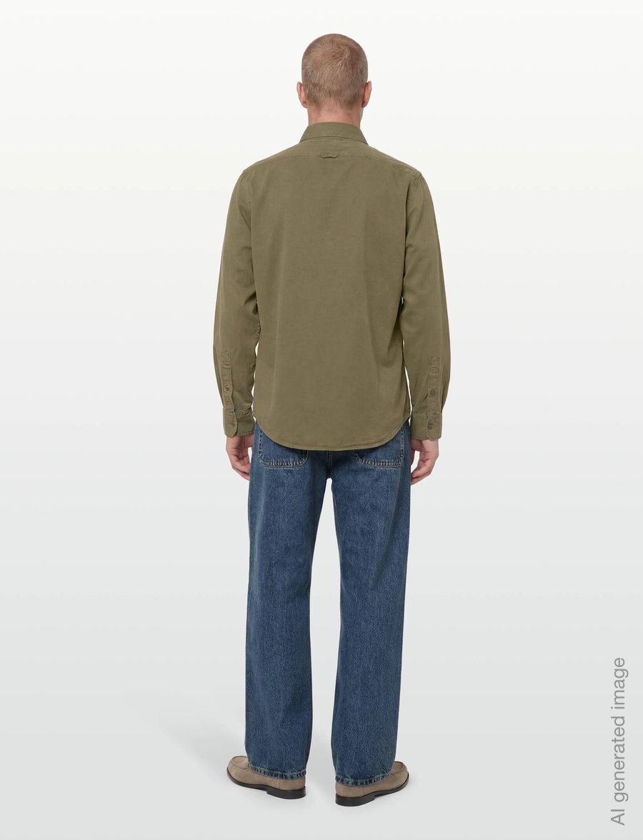 Filippa K - Zack Shirt - basic shirts - laurel green - 4
