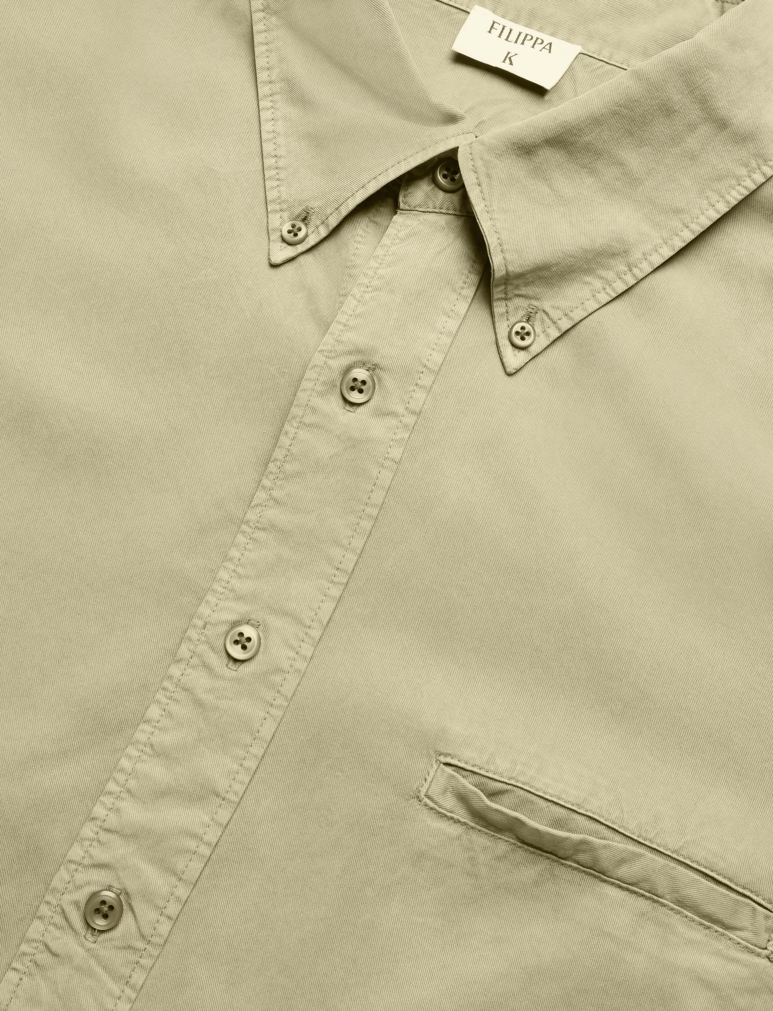 Filippa K - Zack Shirt - tavalised t-särgid - light olive green - 2