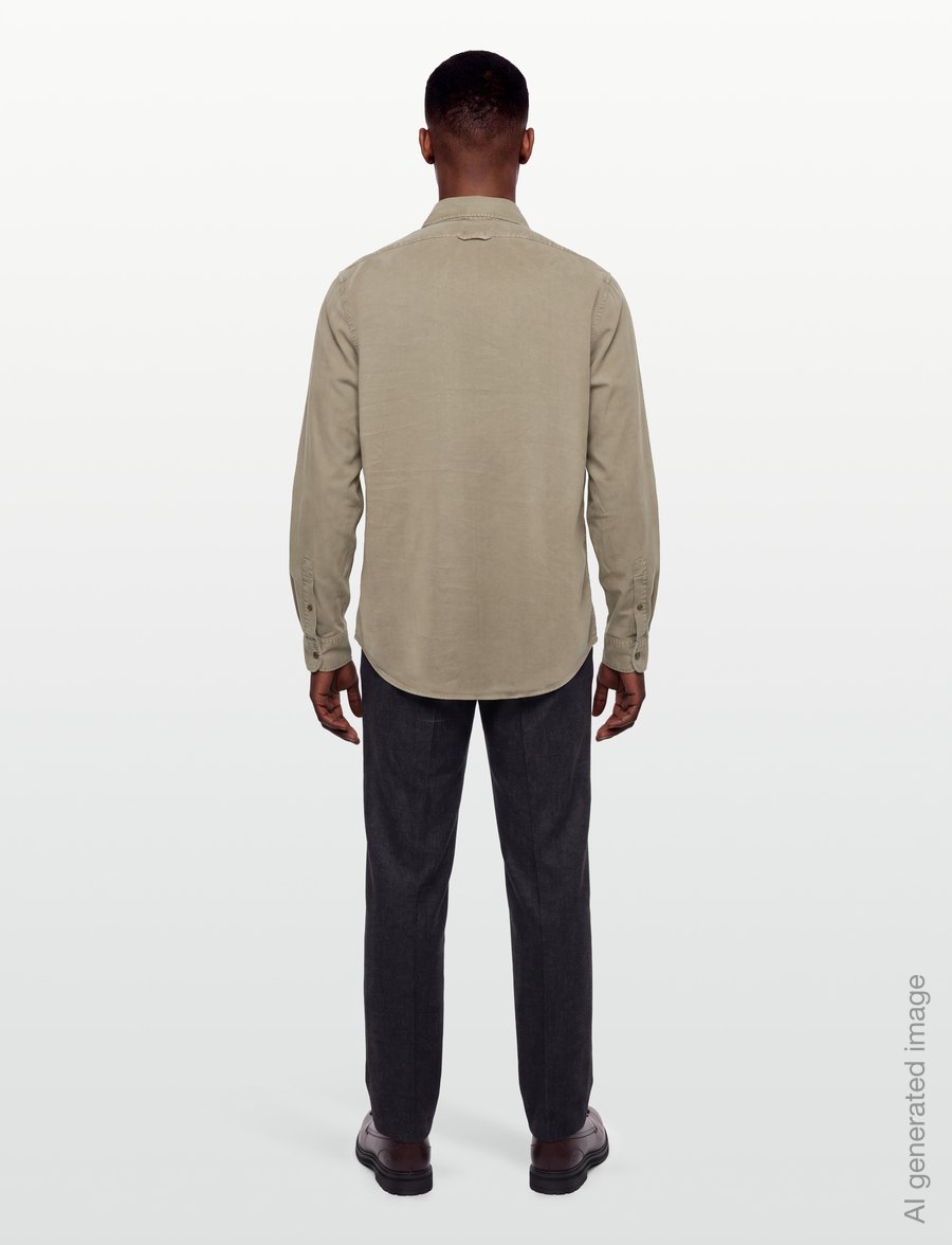 Filippa K - Zack Shirt - tavalised t-särgid - stone taupe - 4