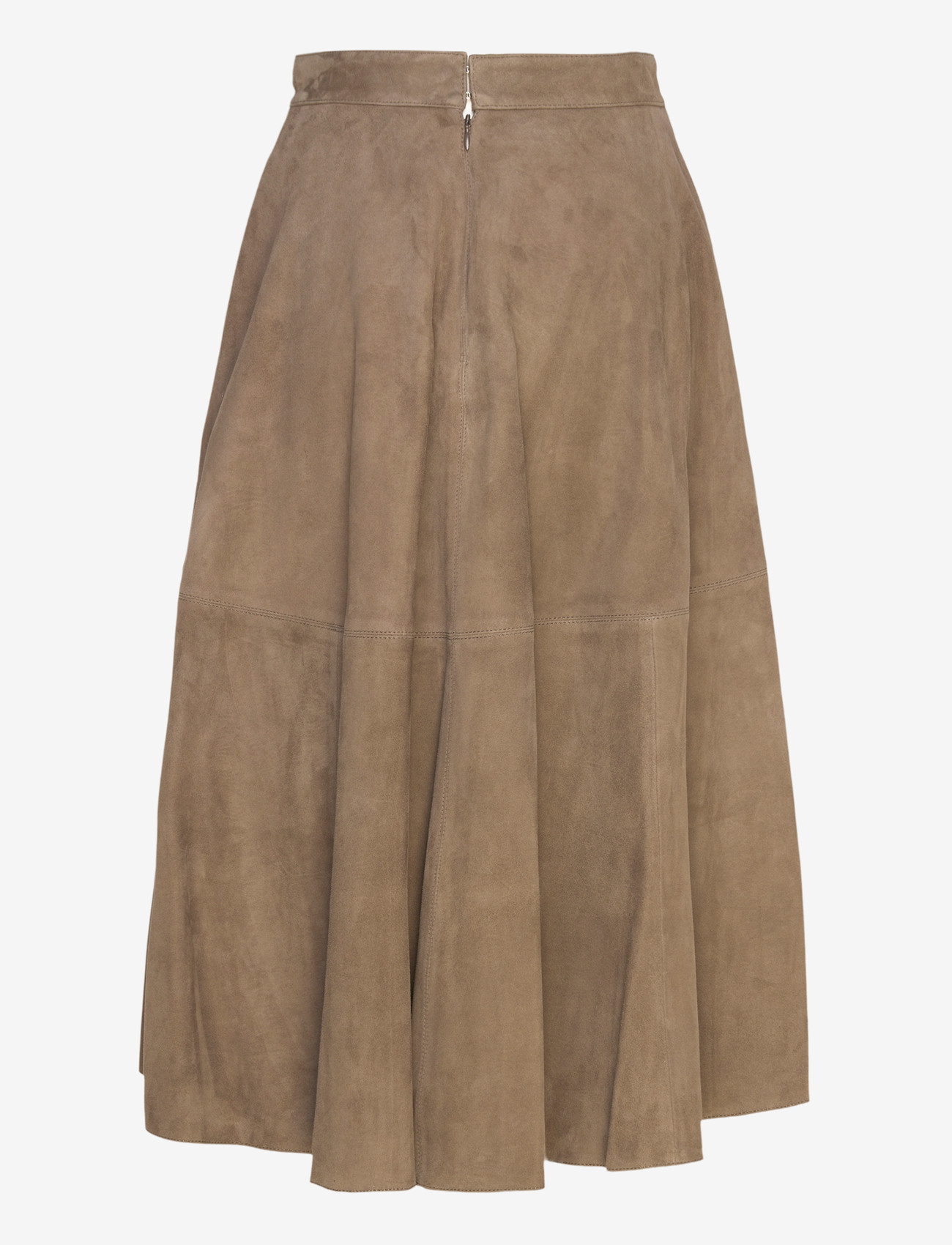 Filippa K - Suede Flared Skirt - midi-röcke - olive green - 1
