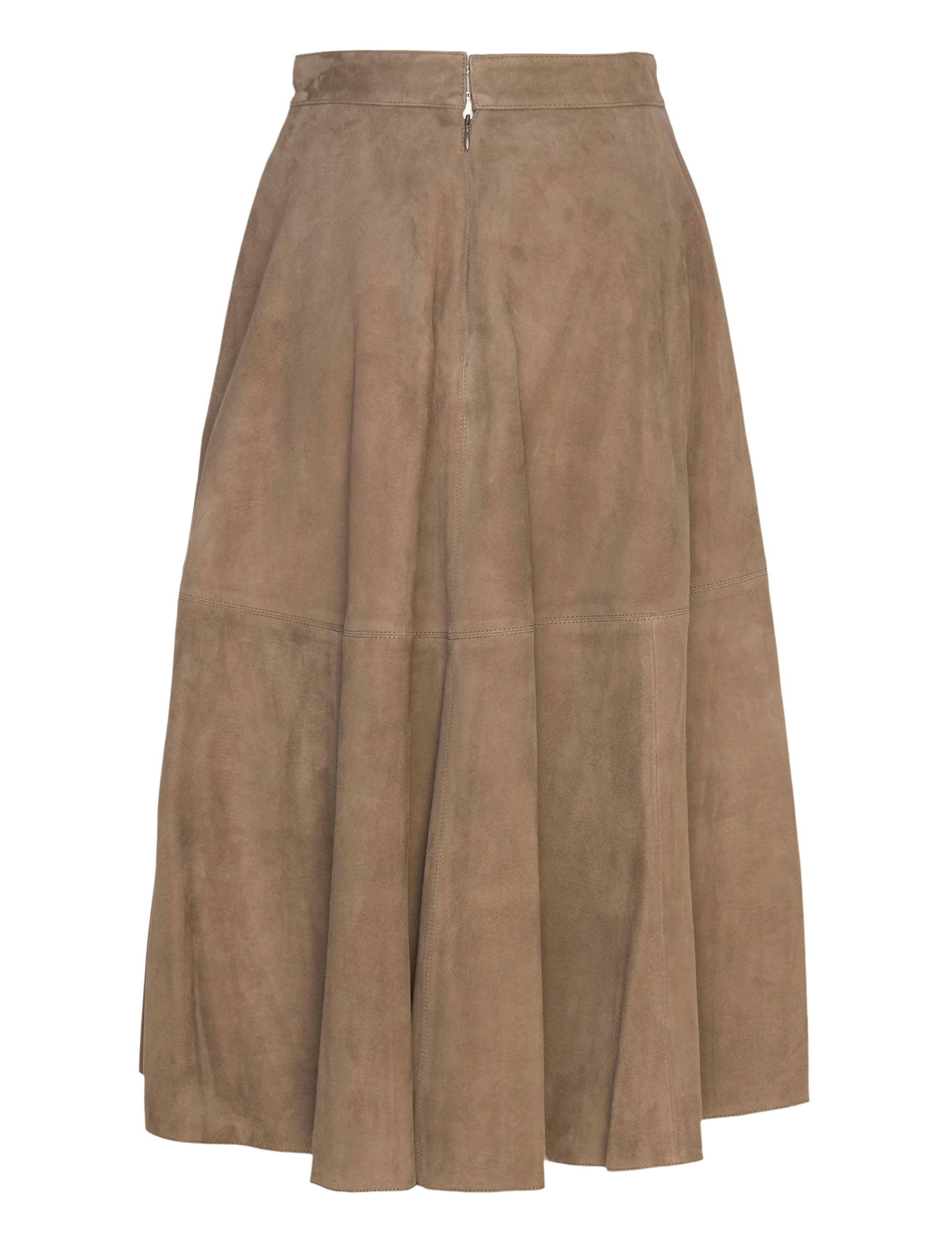 Filippa K - Suede Flared Skirt - skinnkjolar - olive green - 2