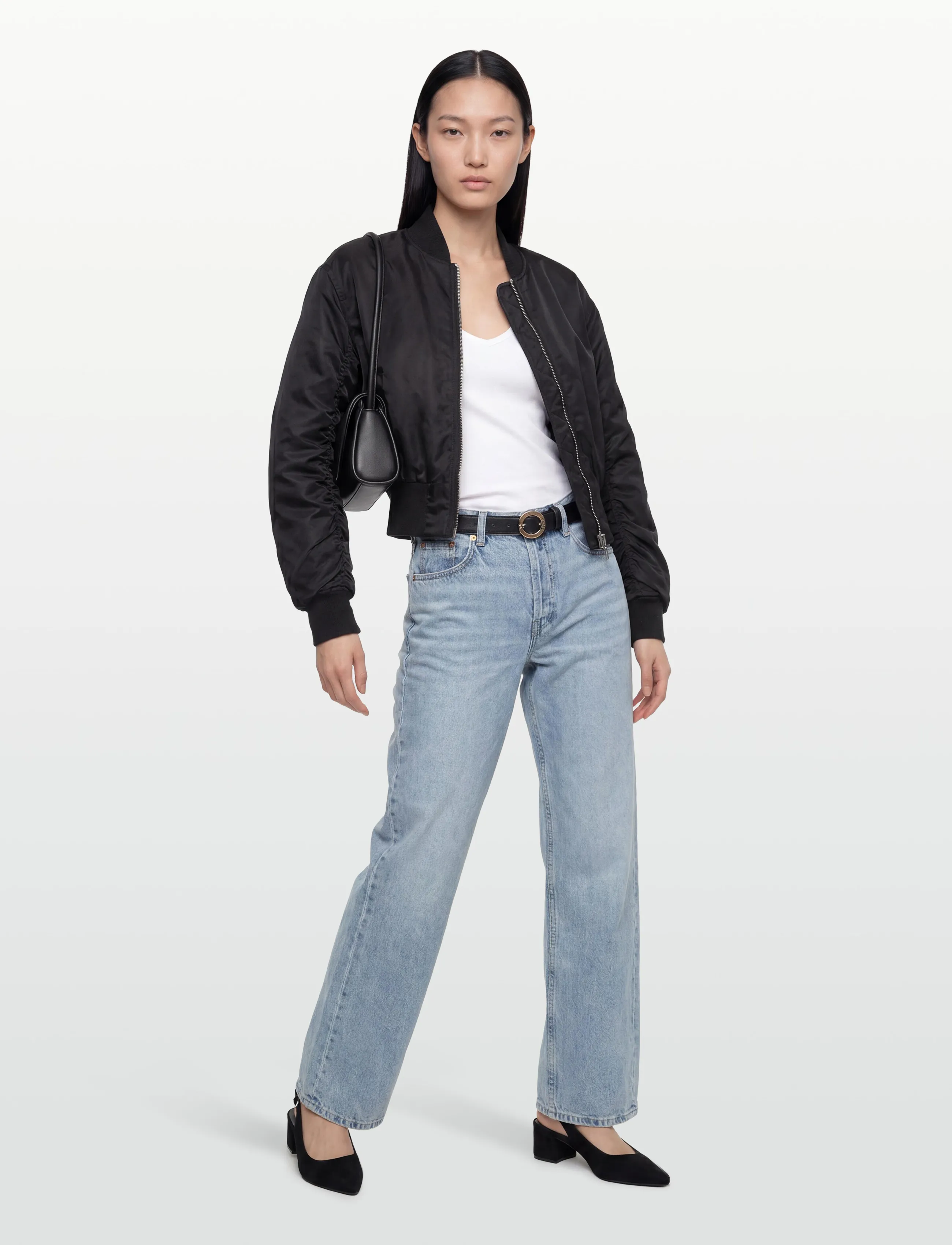 Filippa K Nylon Zip Jacket - Jakker & Frakker - BLACK / black