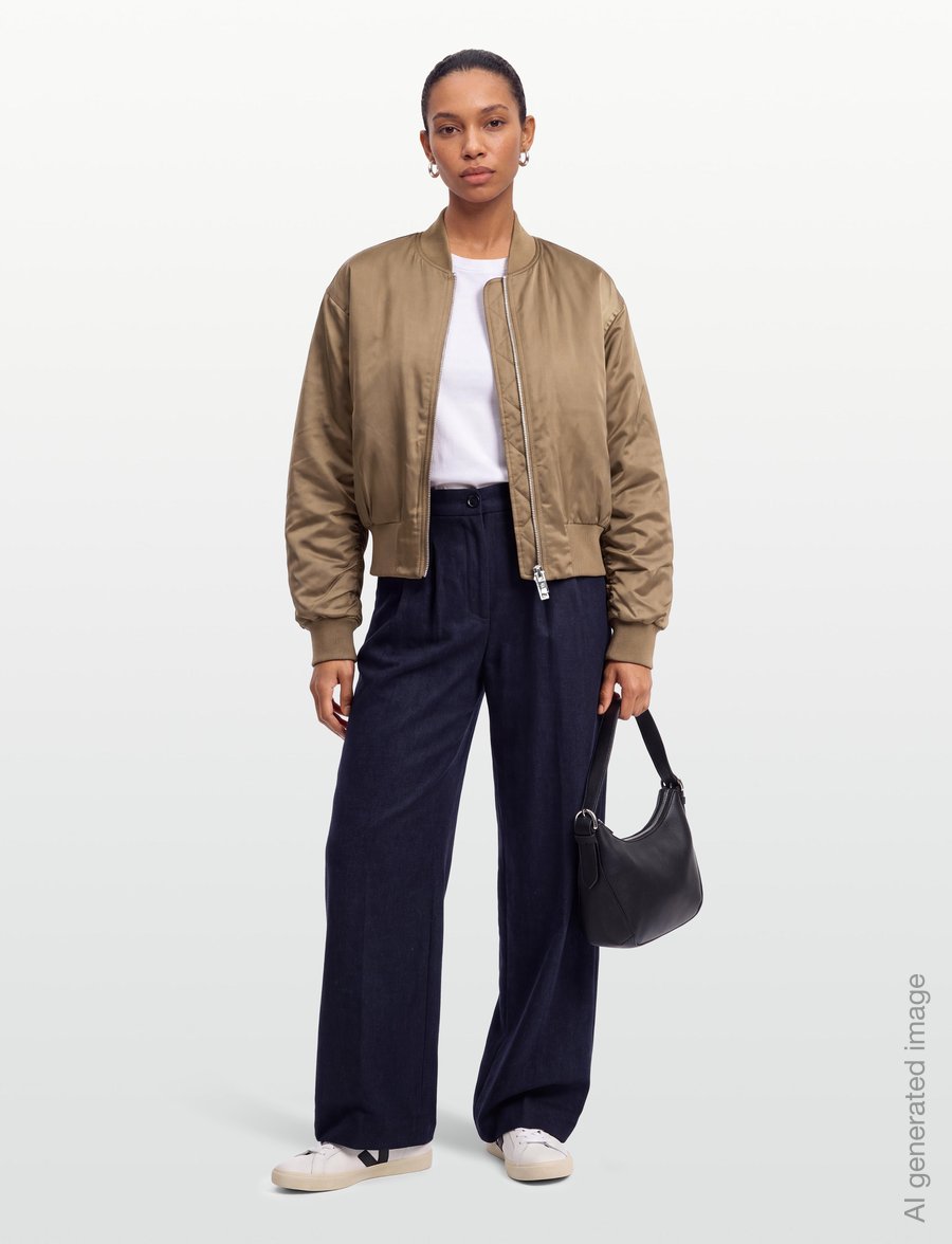 Filippa K - Nylon Zip Jacket - bomberjackor - nougat - 0