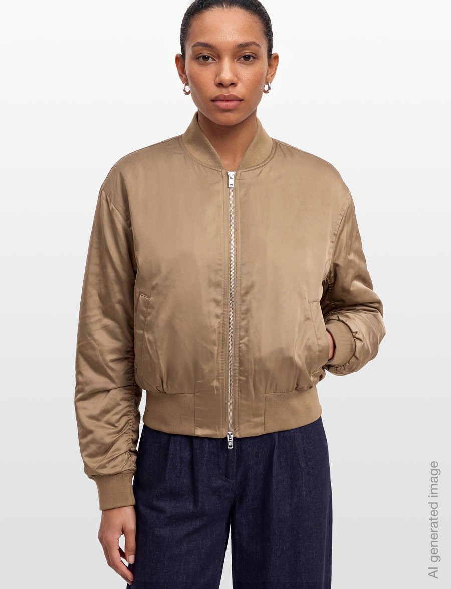 Filippa K - Nylon Zip Jacket - bomberjackor - nougat - 3