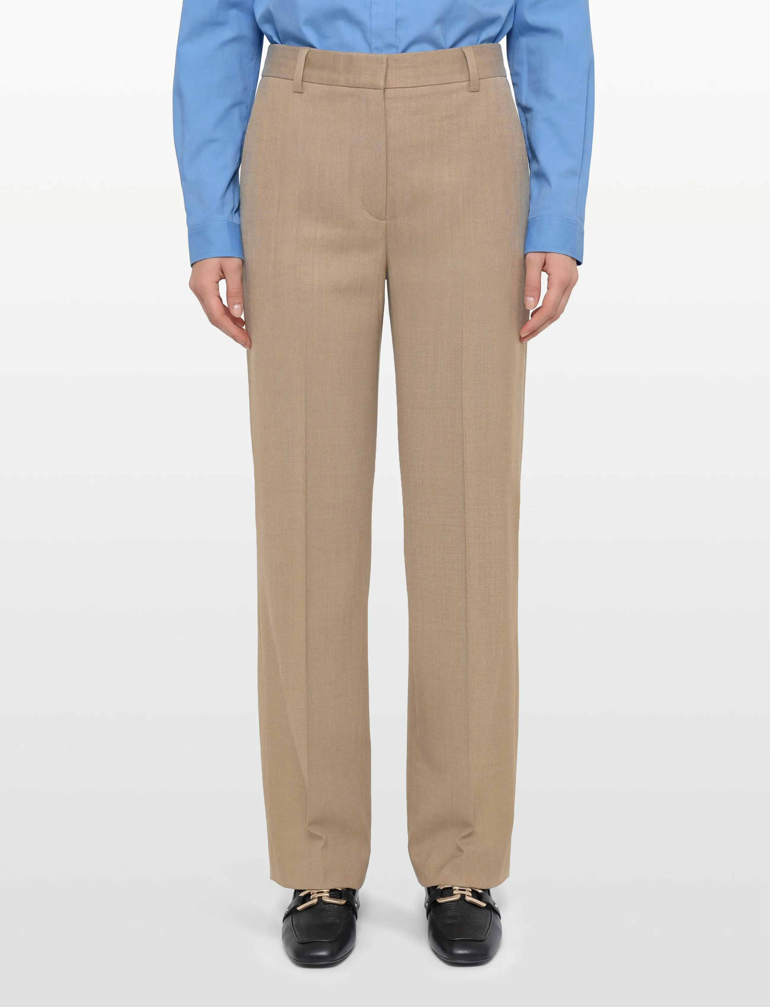 Filippa K - Harlow Trousers - habitbukser - light driftwood melange - 3