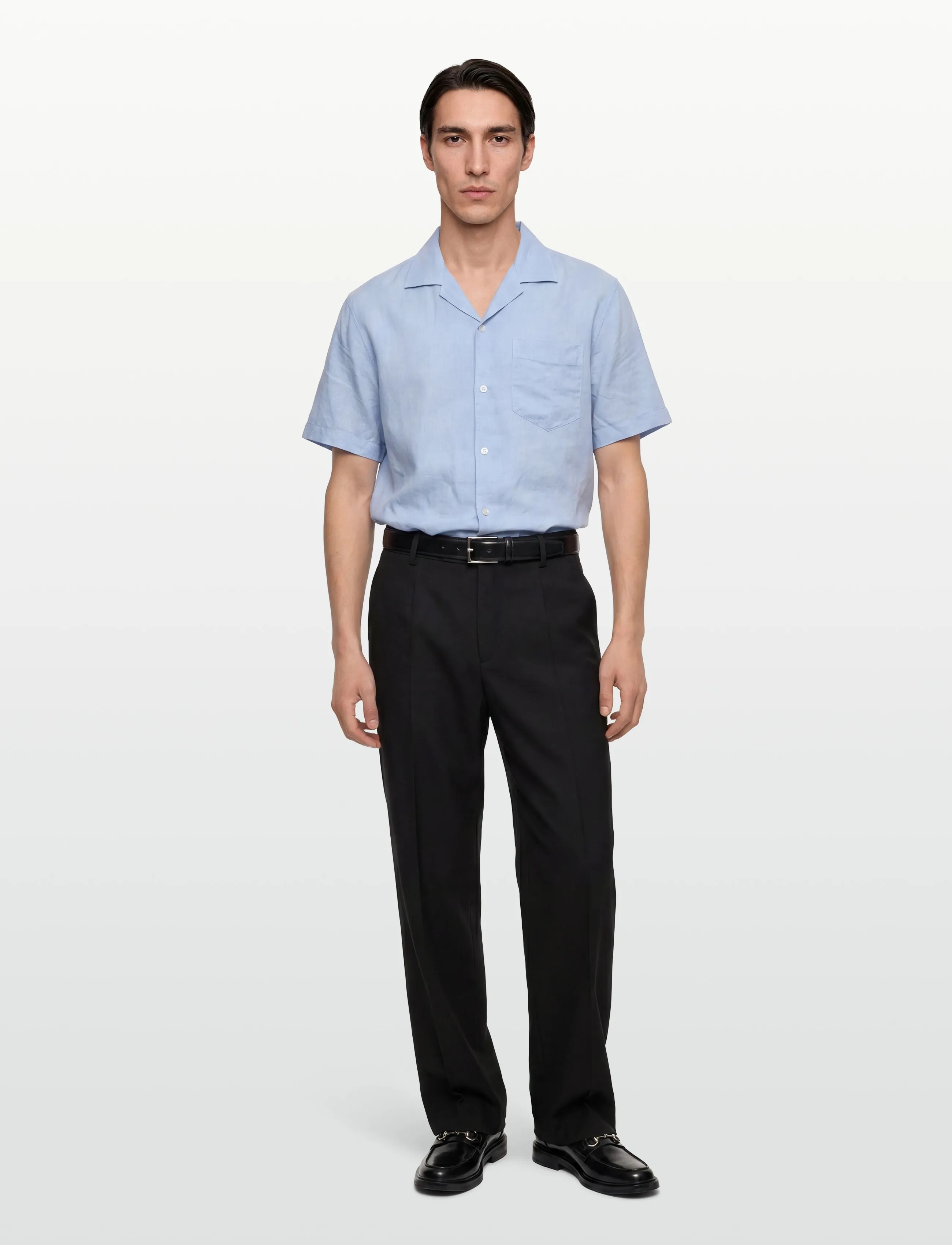 Filippa K Hector Wool Trousers - Kostymbyxor - BLACK / black