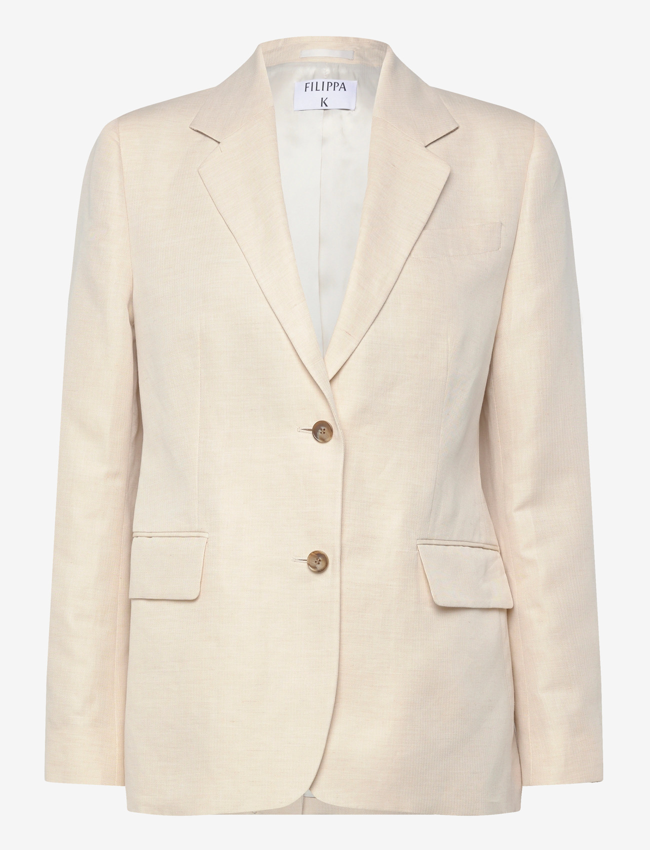 Filippa K - Delilah Linen Blazer - Ühes joones nööpidega bleiserid - cream white - 0