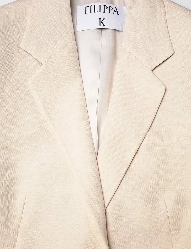 Filippa K - Delilah Linen Blazer - Ühes joones nööpidega bleiserid - cream white - 2