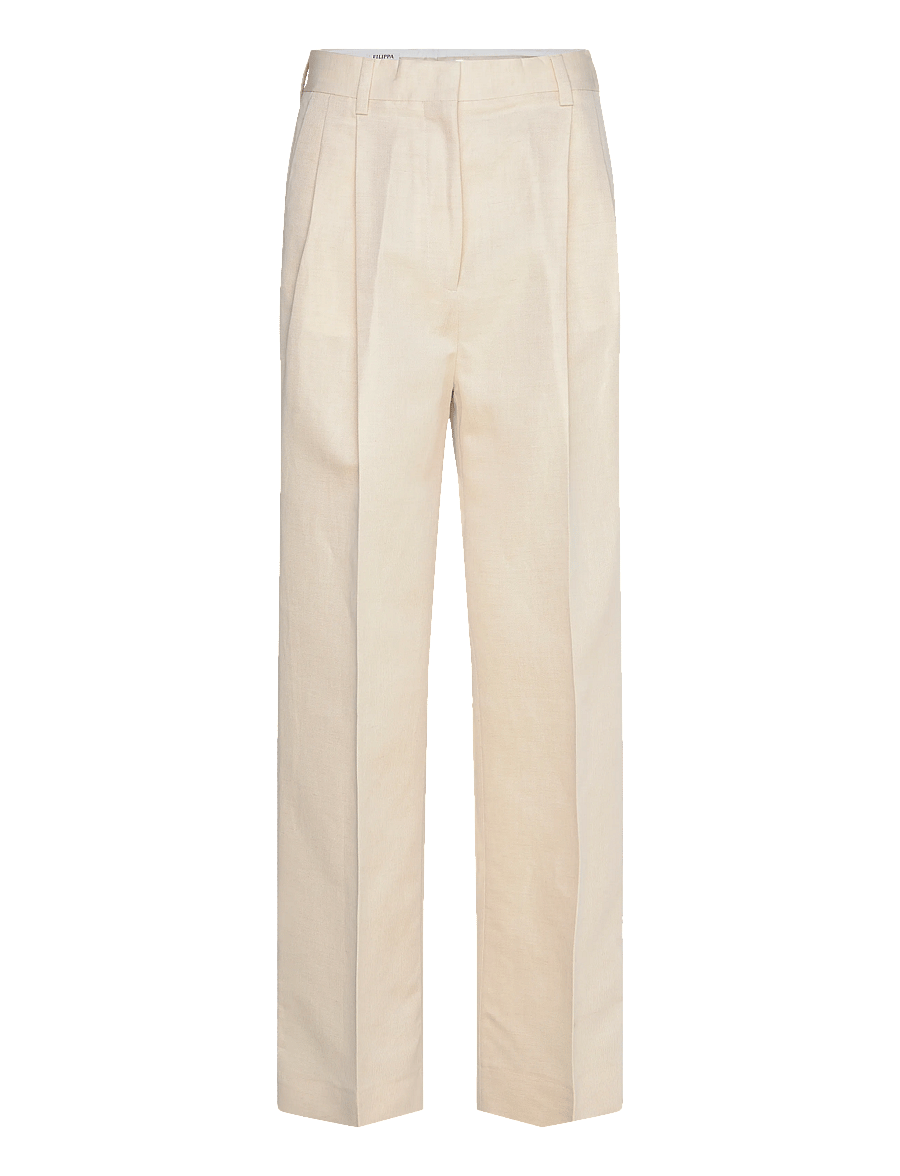 Filippa K - Darcey Linen Trousers - hørbukser - cream white - 1