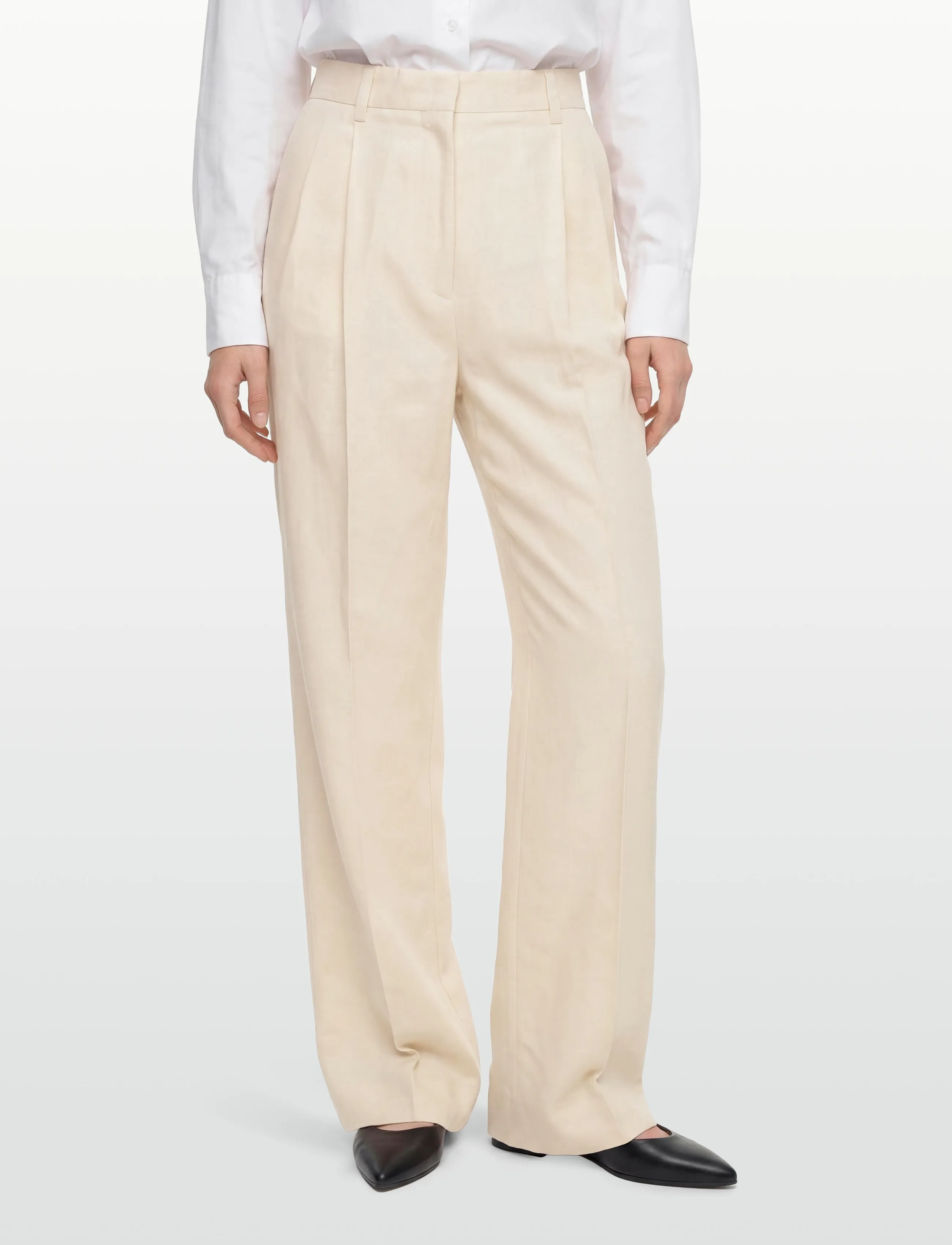 Filippa K - Darcey Linen Trousers - hørbukser - cream white - 3