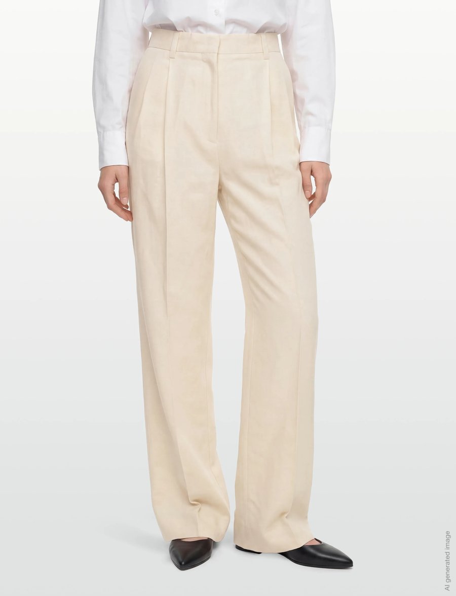 Filippa K - Darcey Linen Trousers - hørbukser - cream white - 3