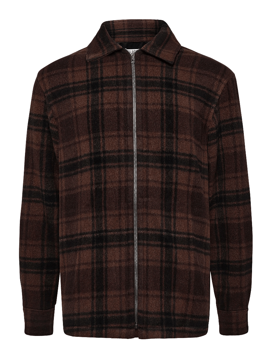 Filippa K - Check Wool Liner Jacket - jakker - brown check - 0