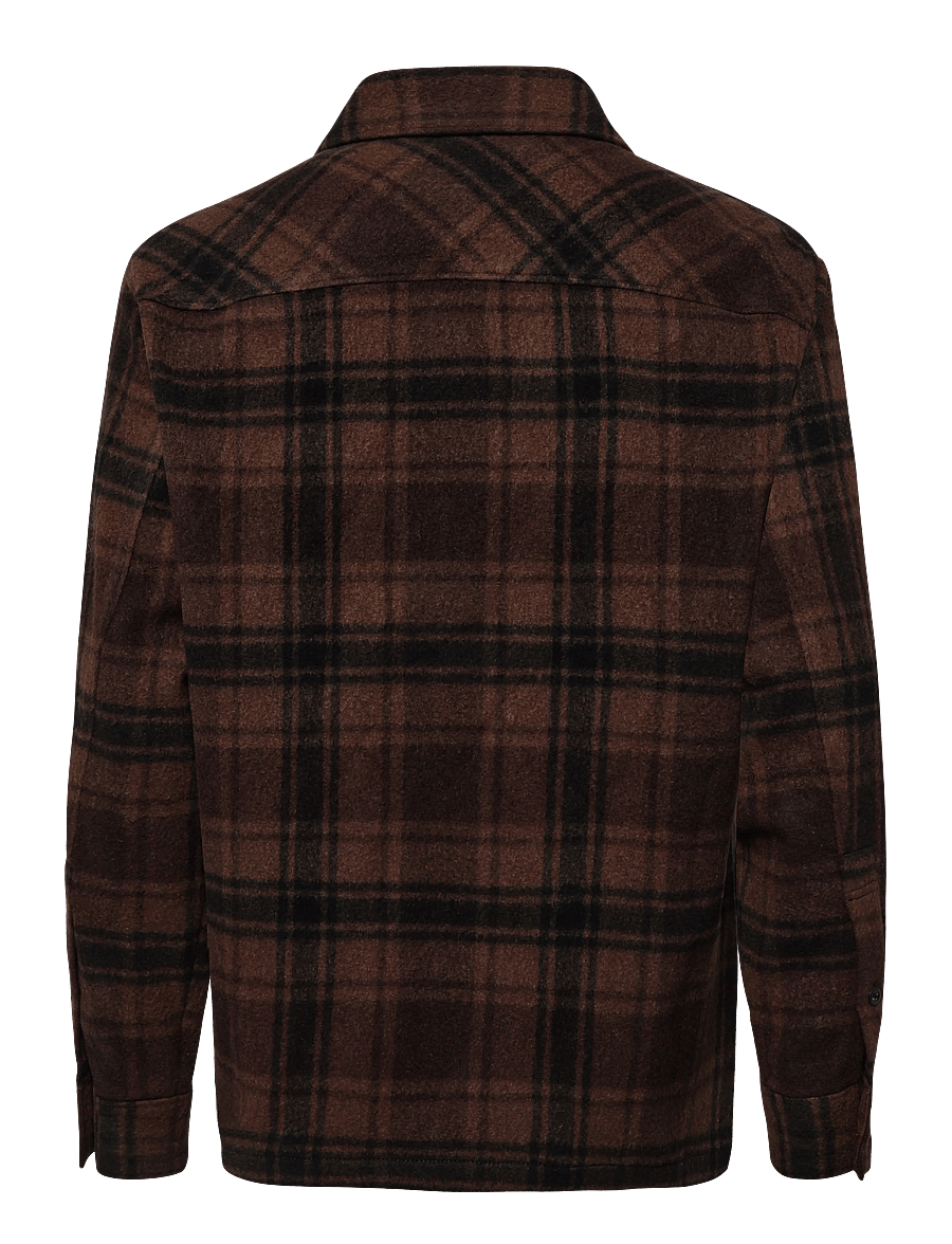 Filippa K - Check Wool Liner Jacket - jakker - brown check - 1