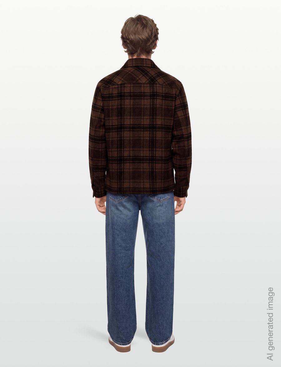 Filippa K - Check Wool Liner Jacket - jacken - brown check - 4