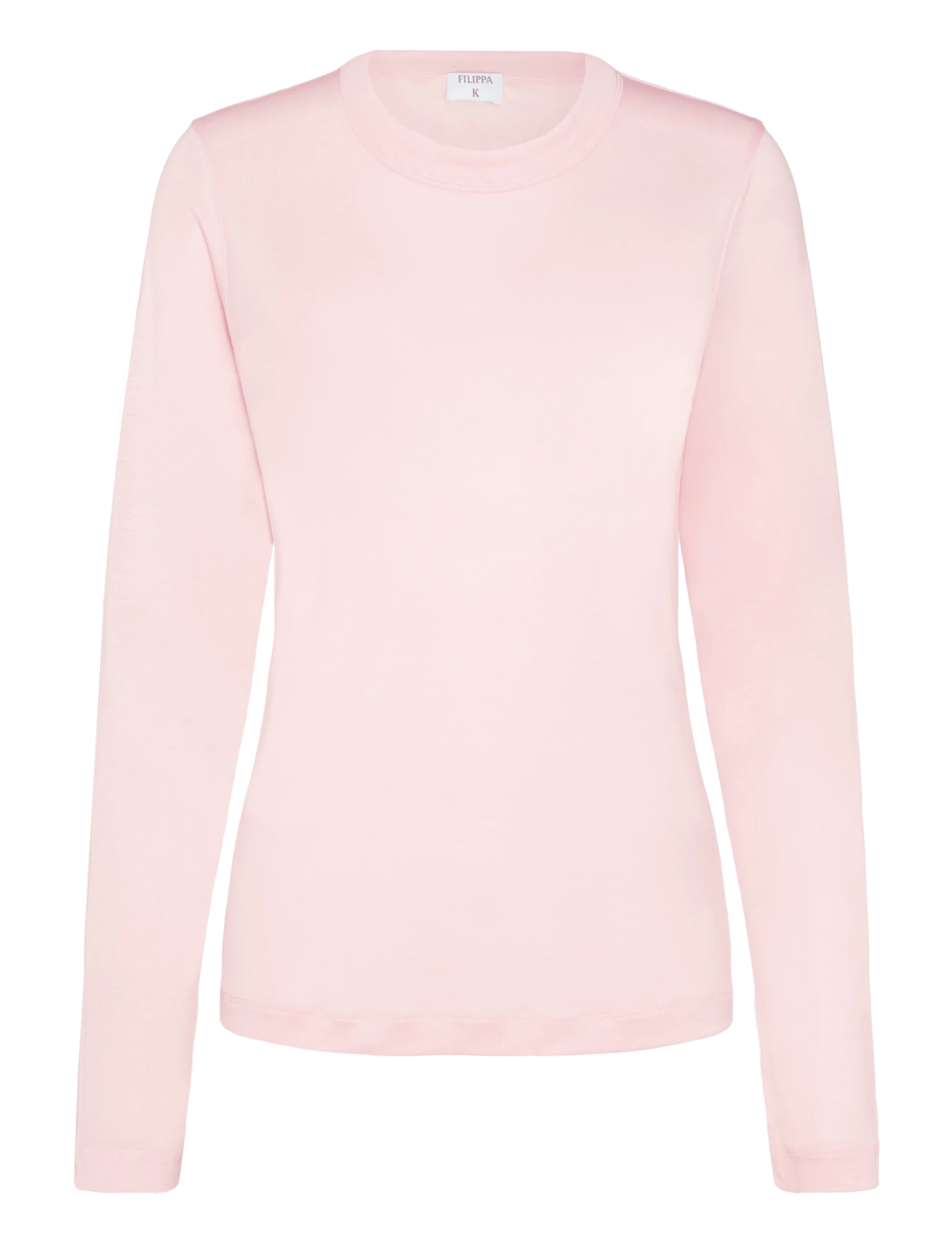 Filippa K Scooped Longsleeve Top - Marškinėliai ir palaidinukės - LIGHT PINK / pink/rose