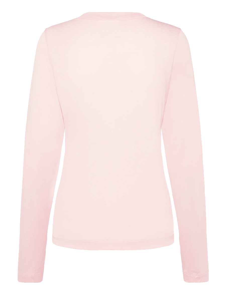 Filippa K - Scooped Longsleeve Top - langärmlige tops - light pink - 2