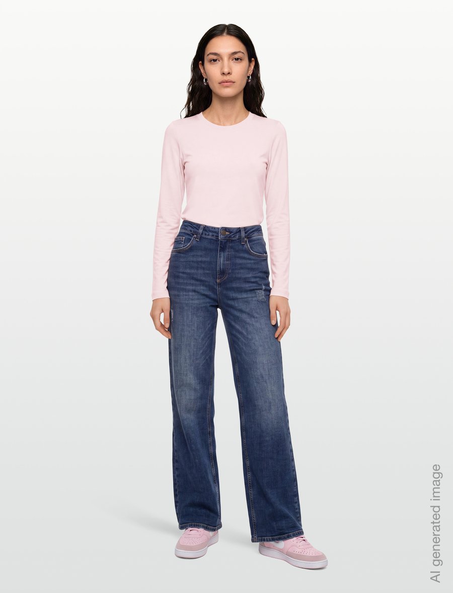 Filippa K - Scooped Longsleeve Top - langärmlige tops - light pink - 0