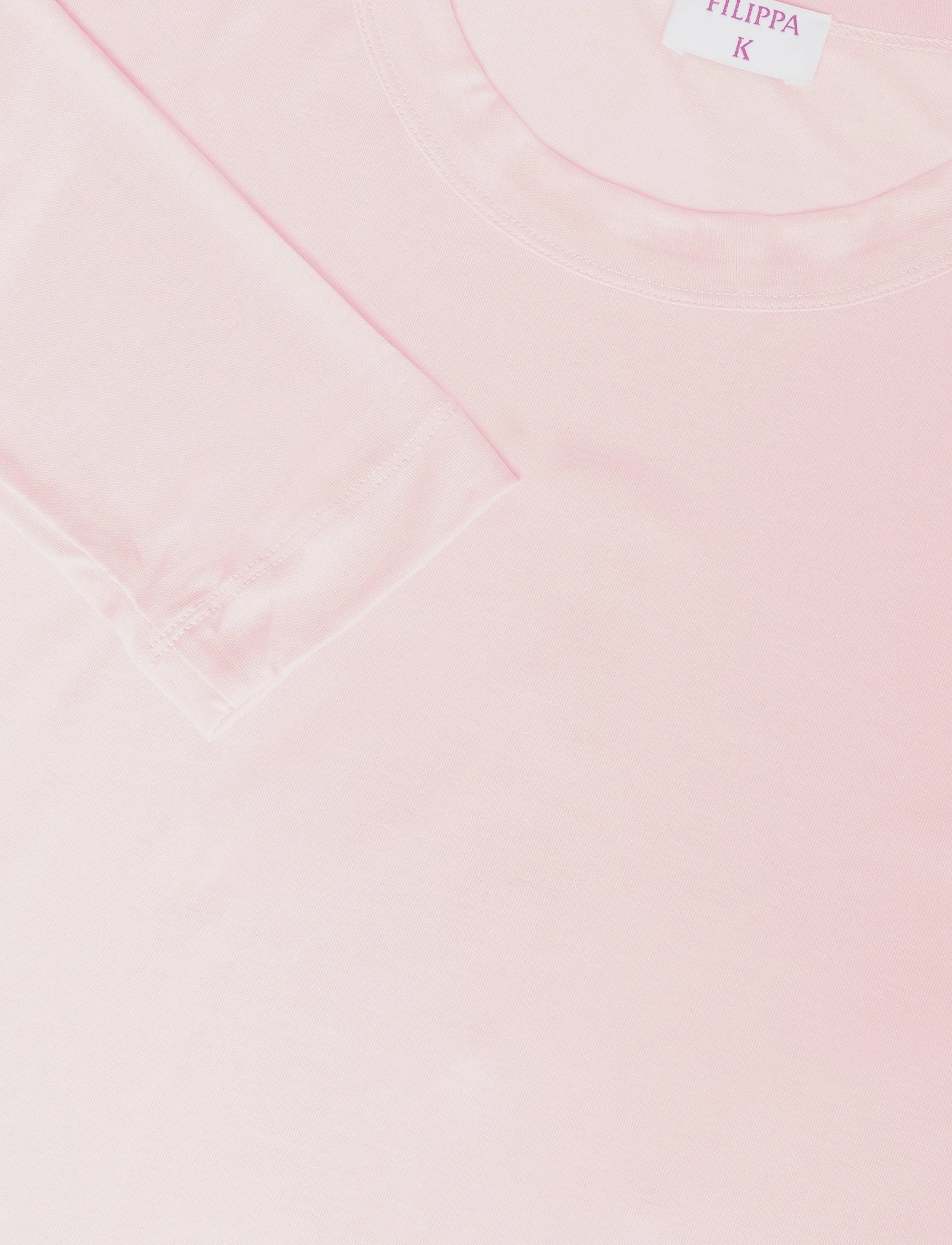 Filippa K - Scooped Longsleeve Top - langärmlige tops - light pink - 5