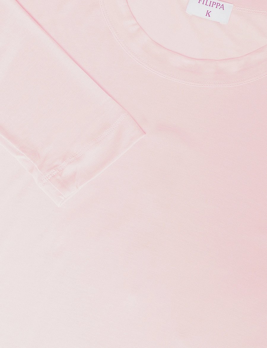 Filippa K - Scooped Longsleeve Top - langärmlige tops - light pink - 5